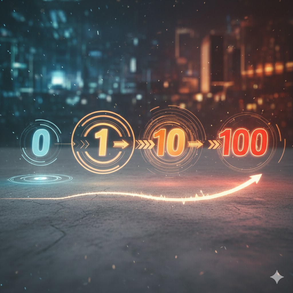 0 to 1, 1 to 10, 10 to 100: Three Ways of Working with AI