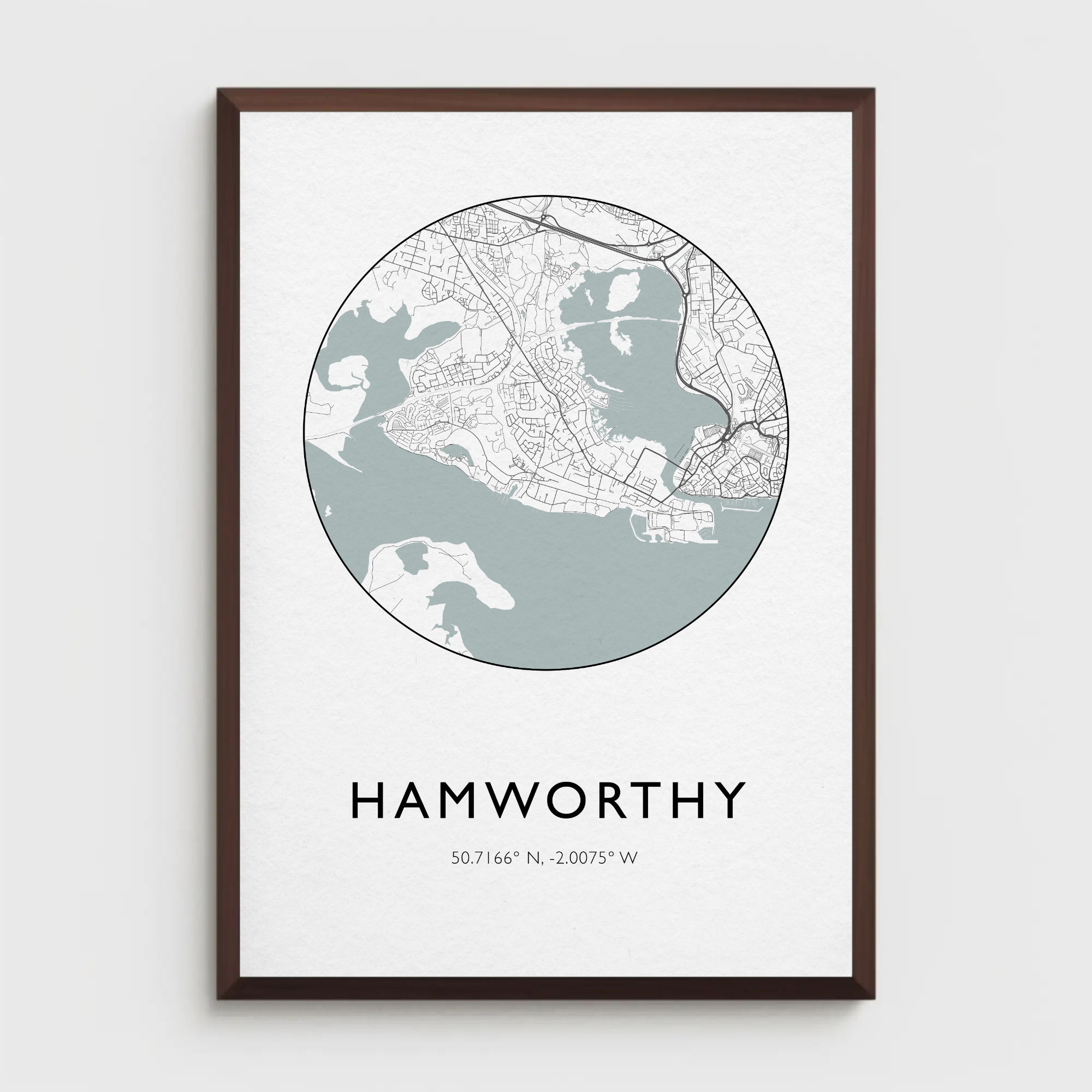 Custom map print of Hamworthy, Poole | Harbour View Photography ...