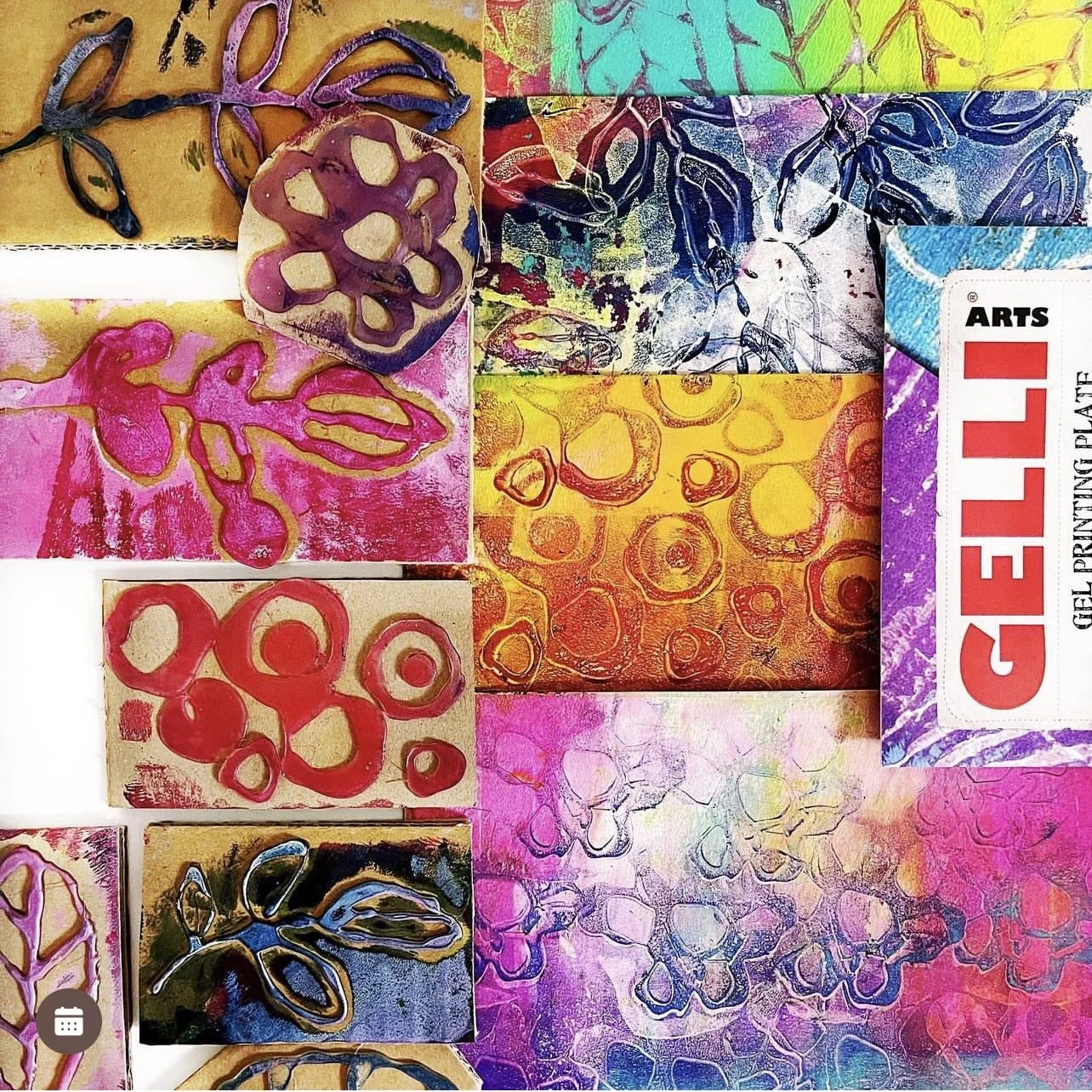 Handmade Hot Glue Stamps for Gel Printing