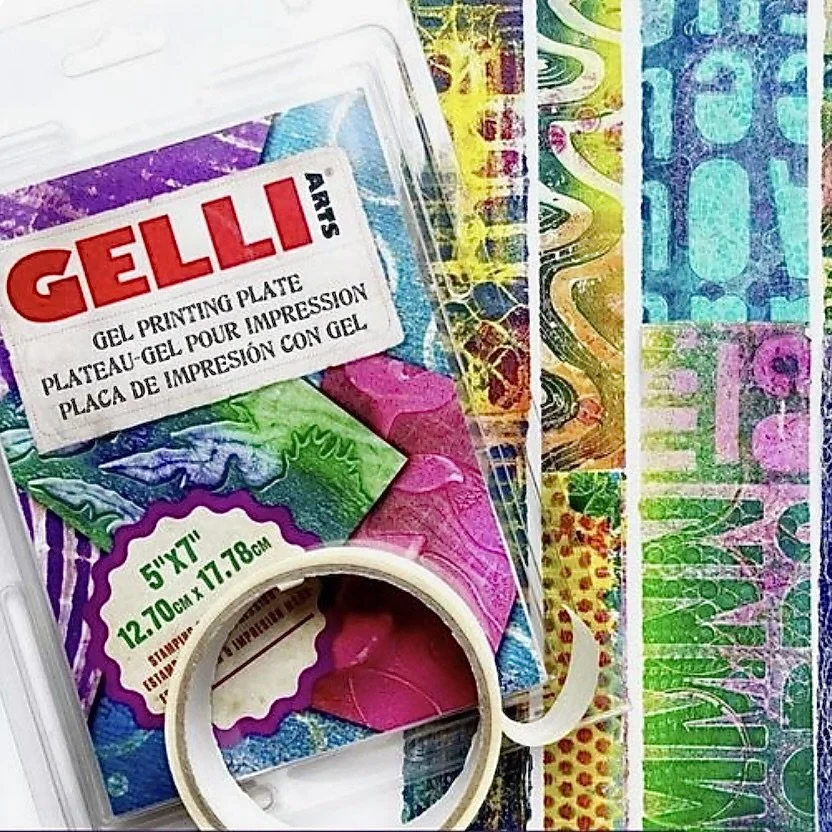 Gel Printing on Masking Tape