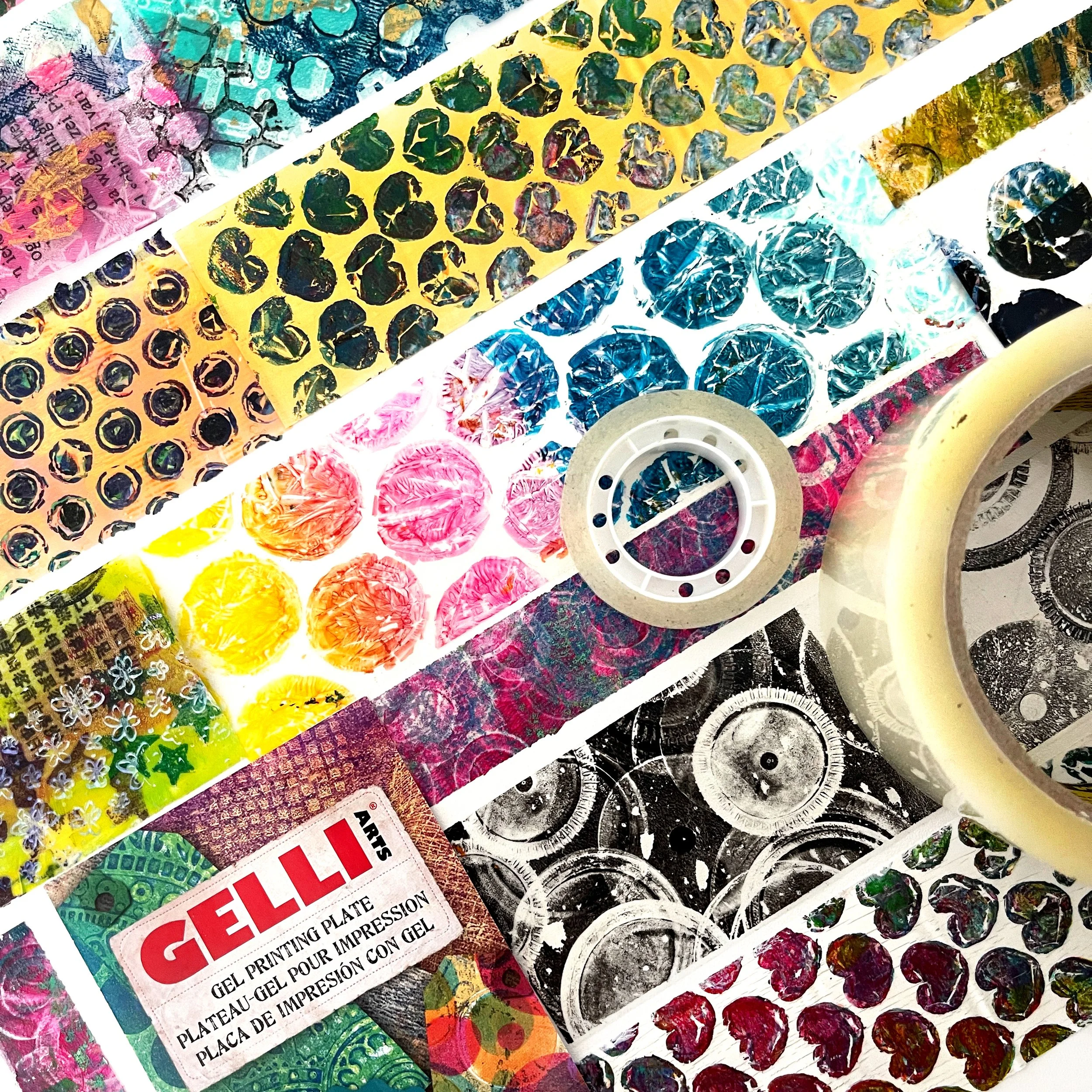 Clear Tape Transfers on the Gel Plate