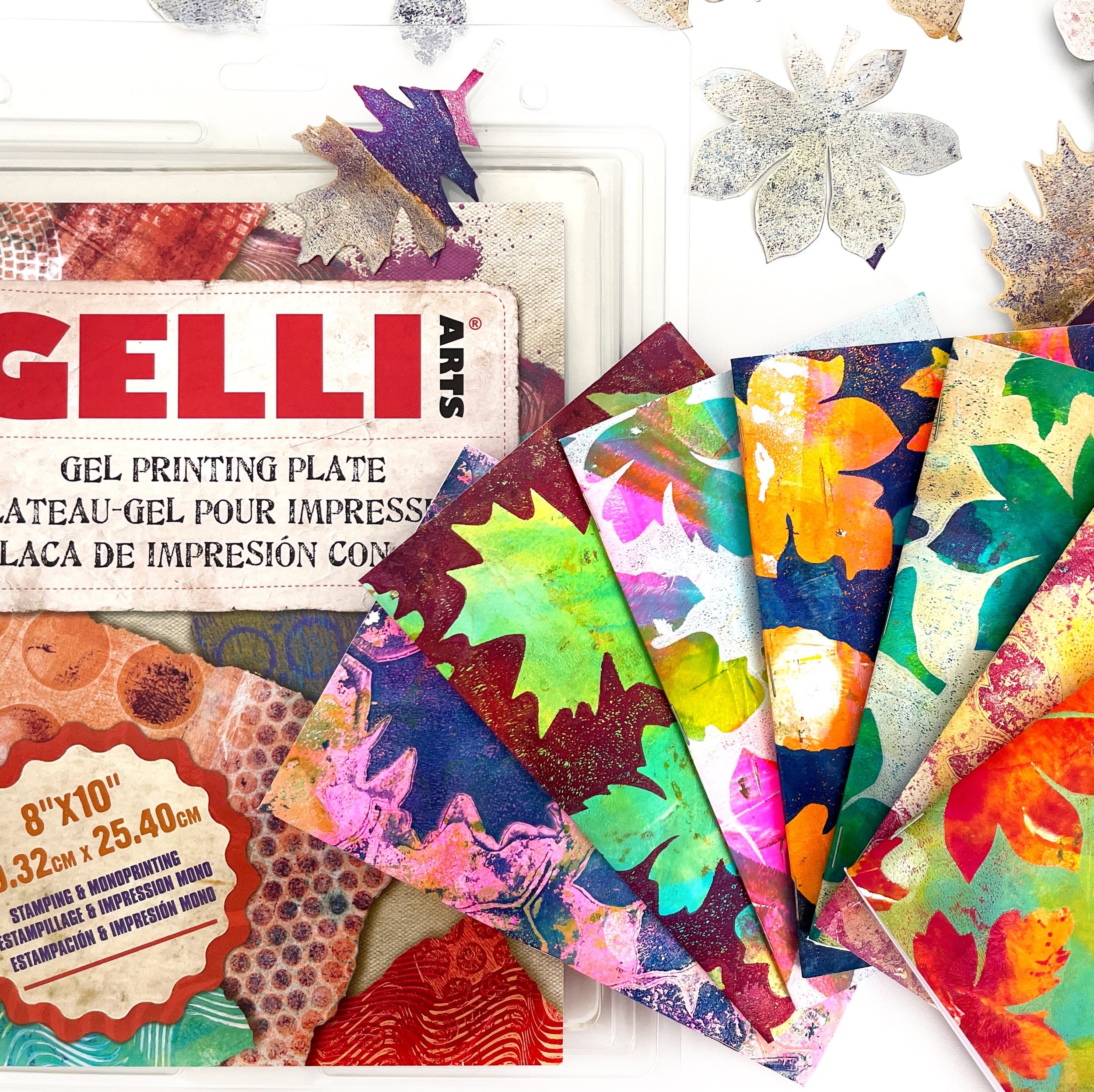 Fall Inspired Gel Printed Notebooks