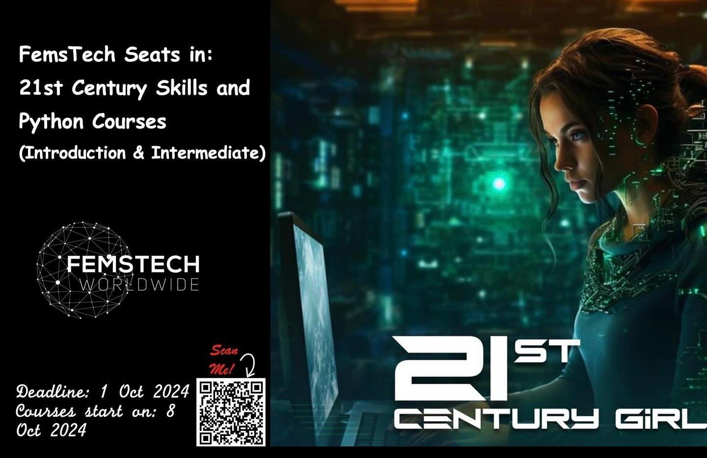 فرصت عالی برای دختران افغان! 🚀

اینبار 21st Century Girls برای FemsTech بیست سیت اختصاصی ارائه داده است! 🌟

🎉 کورسهای موجود:

۱. مهارت&zwnj;های قرن 21 &ndash;( انجینری، رباتیک و کودنویسی را با استفاده از پلتفارم mBlock برای ساخت گیمهای ویدیویی دیج