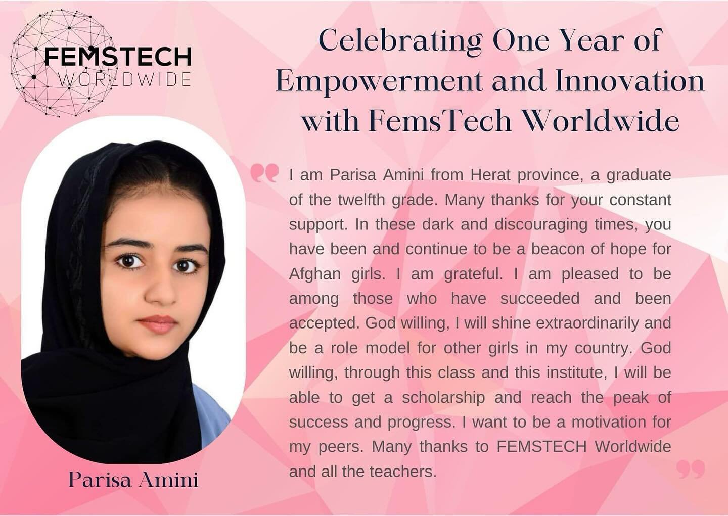 ✨Celebrating One Year of Empowerment and Innovation with FemsTech Worldwide✨

These days mark a significant milestone for FemsTech Worldwide as we approach to celebrate one year of empowering women and driving innovation in the tech industry. 🎉

Ove