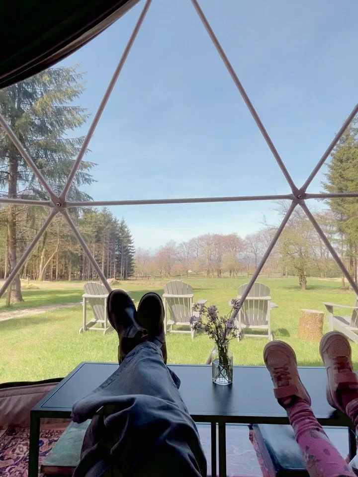 This is your sign to put your feet up for a while.😉

A view we can&rsquo;t get enough of...
today with little feet next to mine, both of us just taking it in, and that kind of sunshine that makes everything feel a little better again.

The domes are