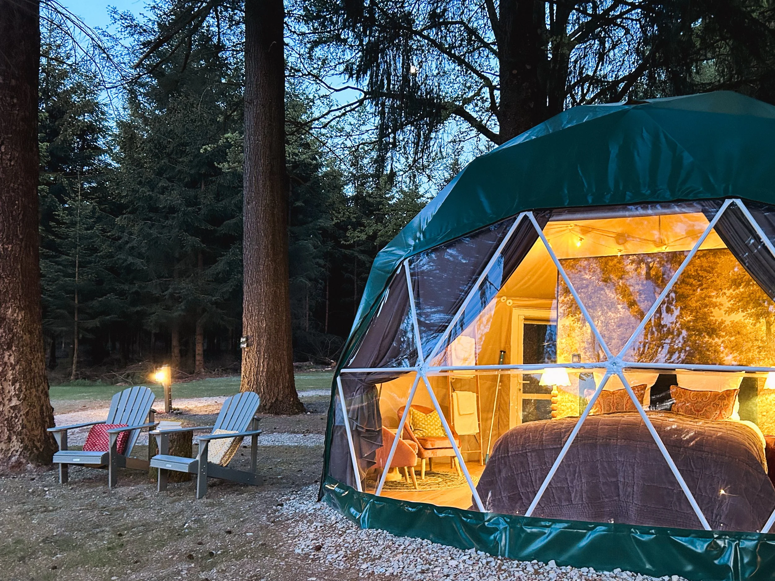 Romantic holiday for couples in a glamping dome in the Belgian Ardennes