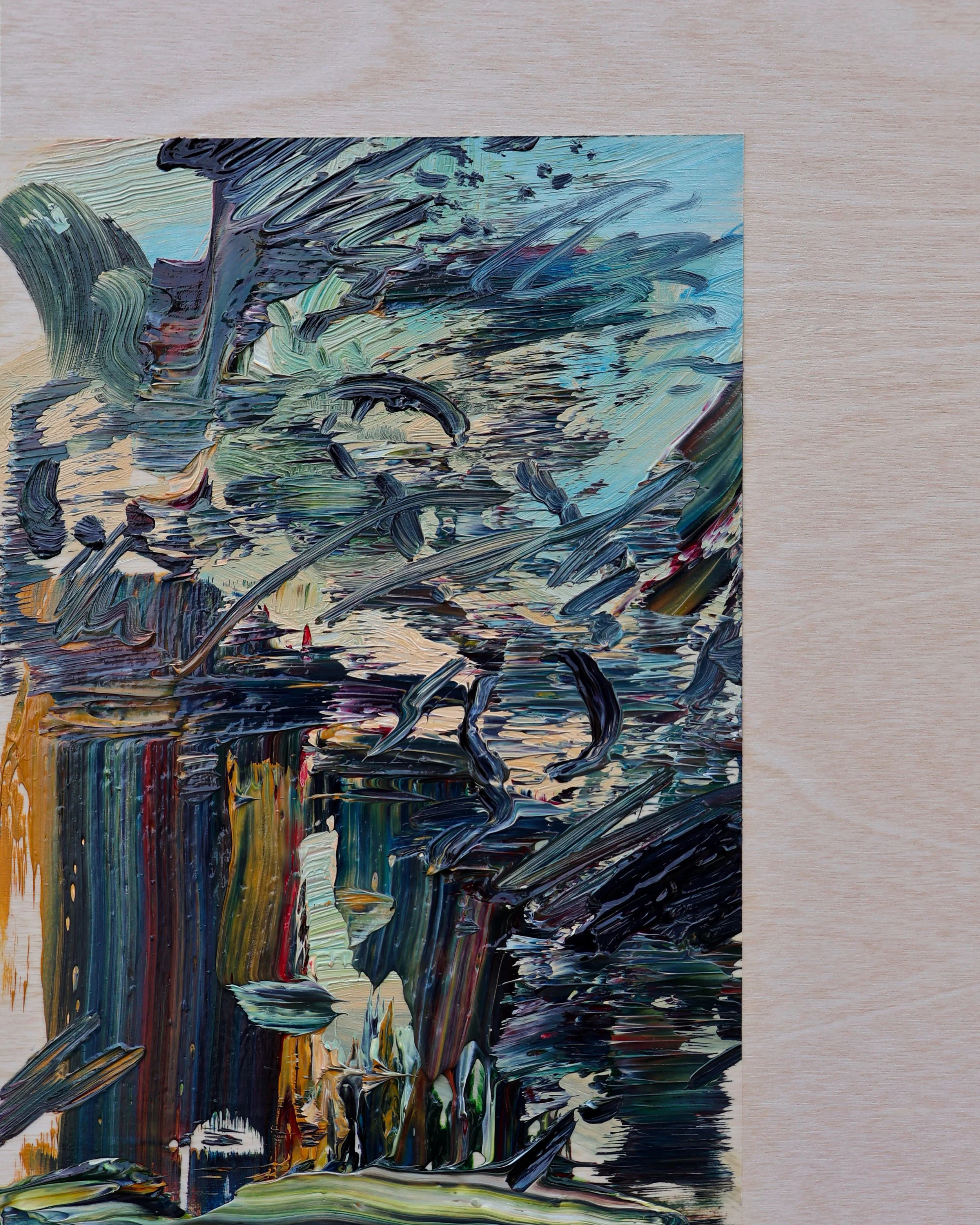 Gegenwind 1, 25x20cm, oil on wood, 2026