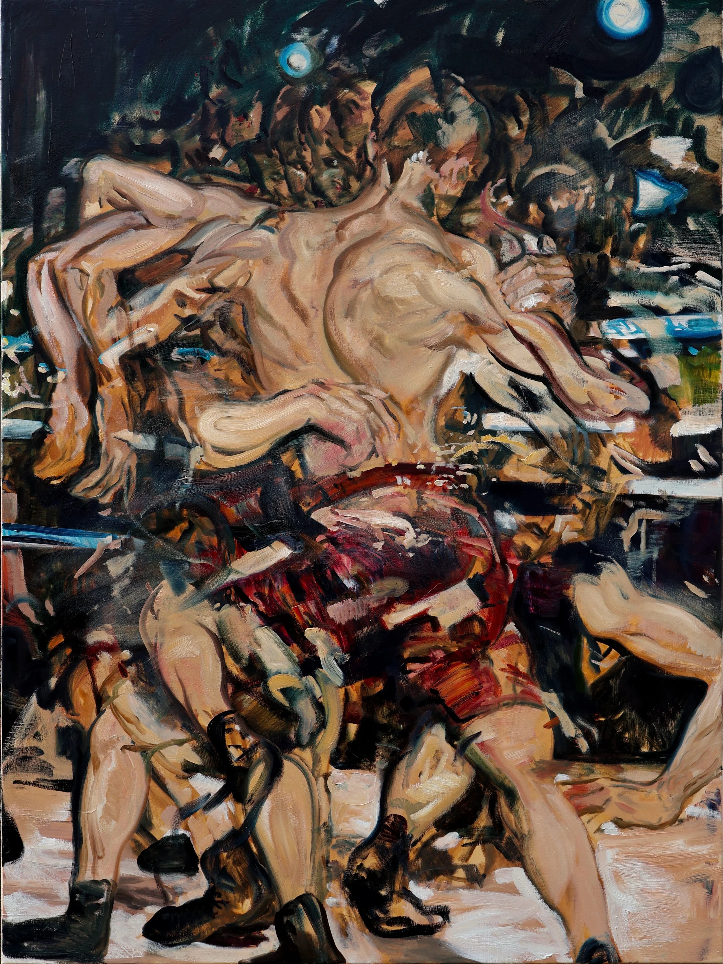 Clinch, 160x120cm, oil on canvas, 2026