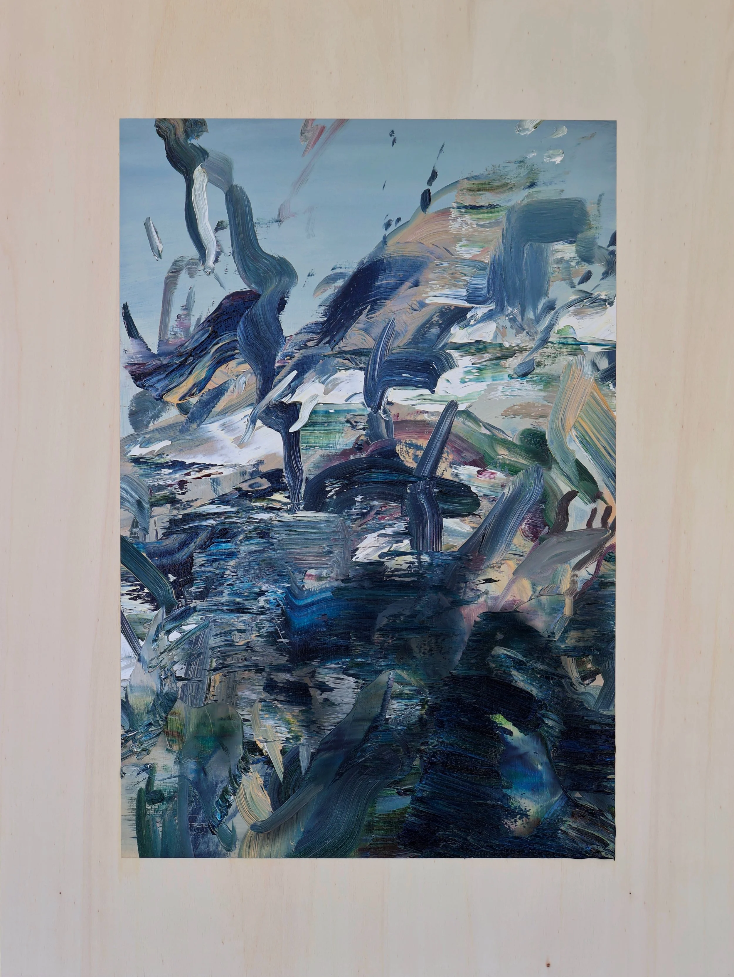 Gegenwind 10, 80x60cm, oil on wood, 2026