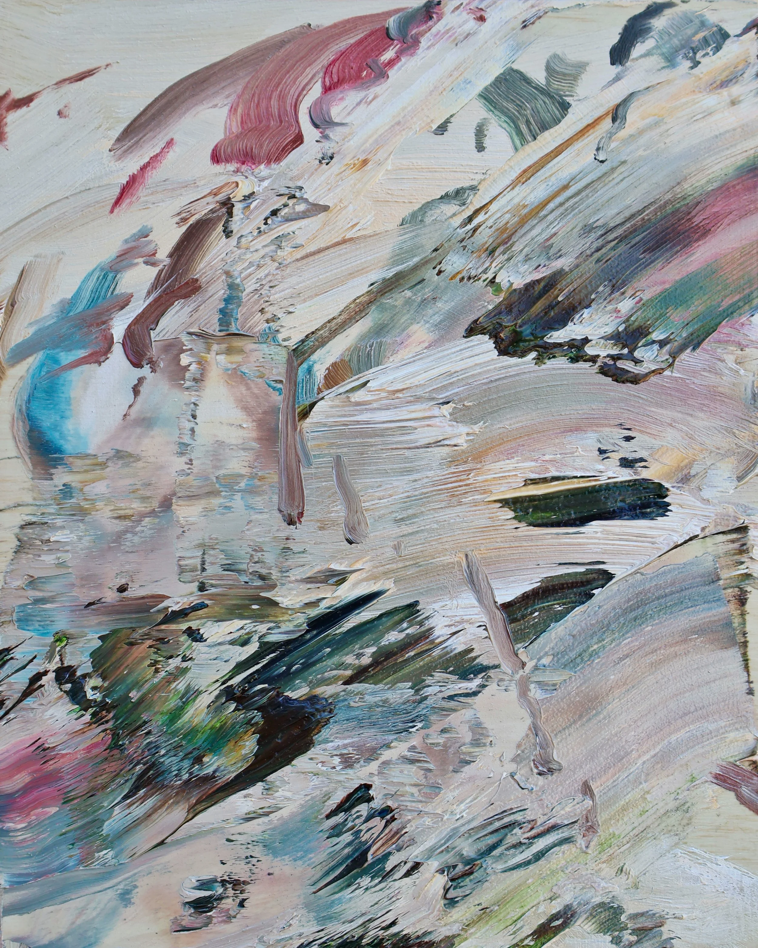 Gegenwind 8, 25x20cm, oil on wood, 2026