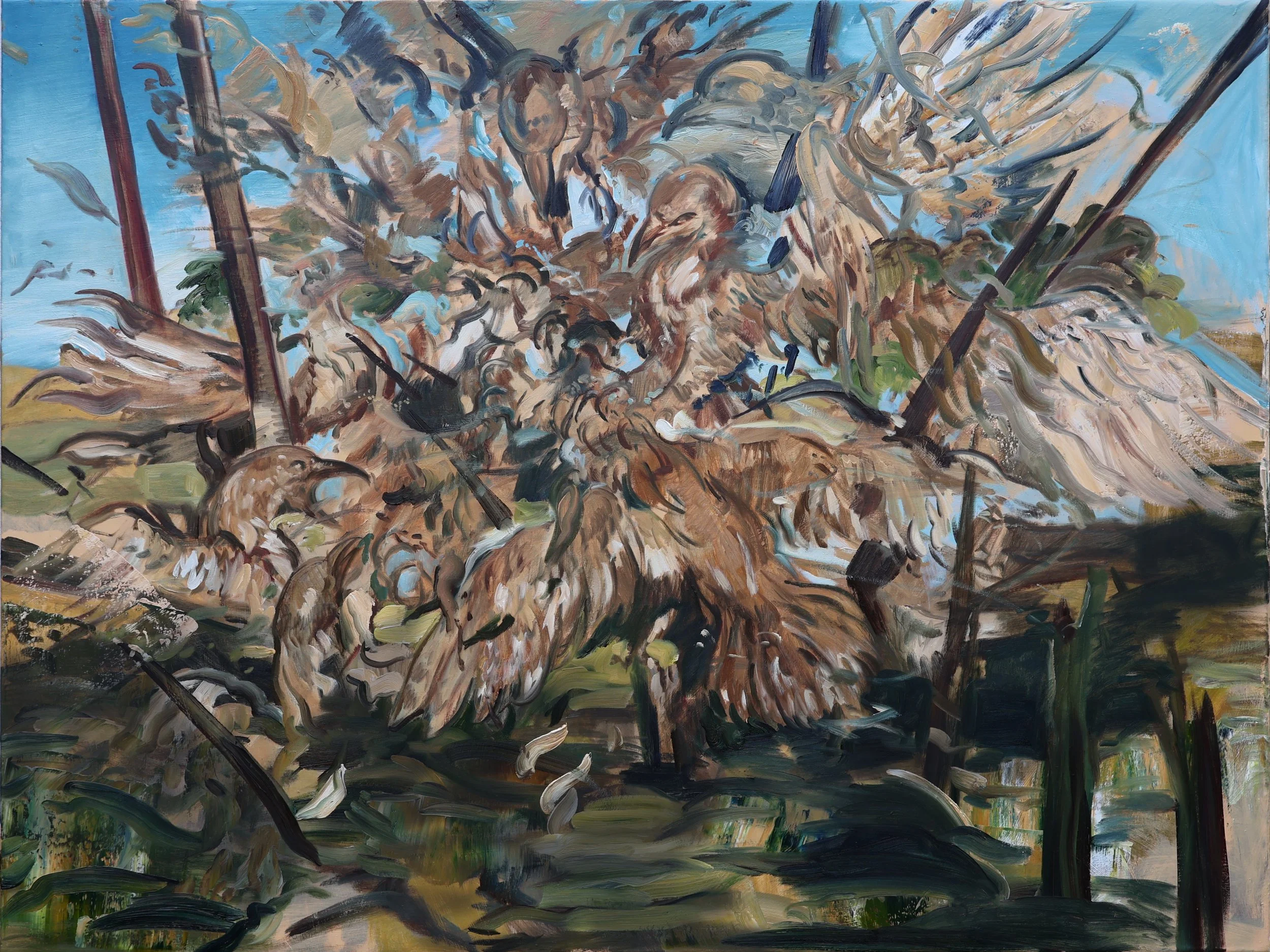 Vom Himmel herab, 120x160cm, oil on canvas, 2026