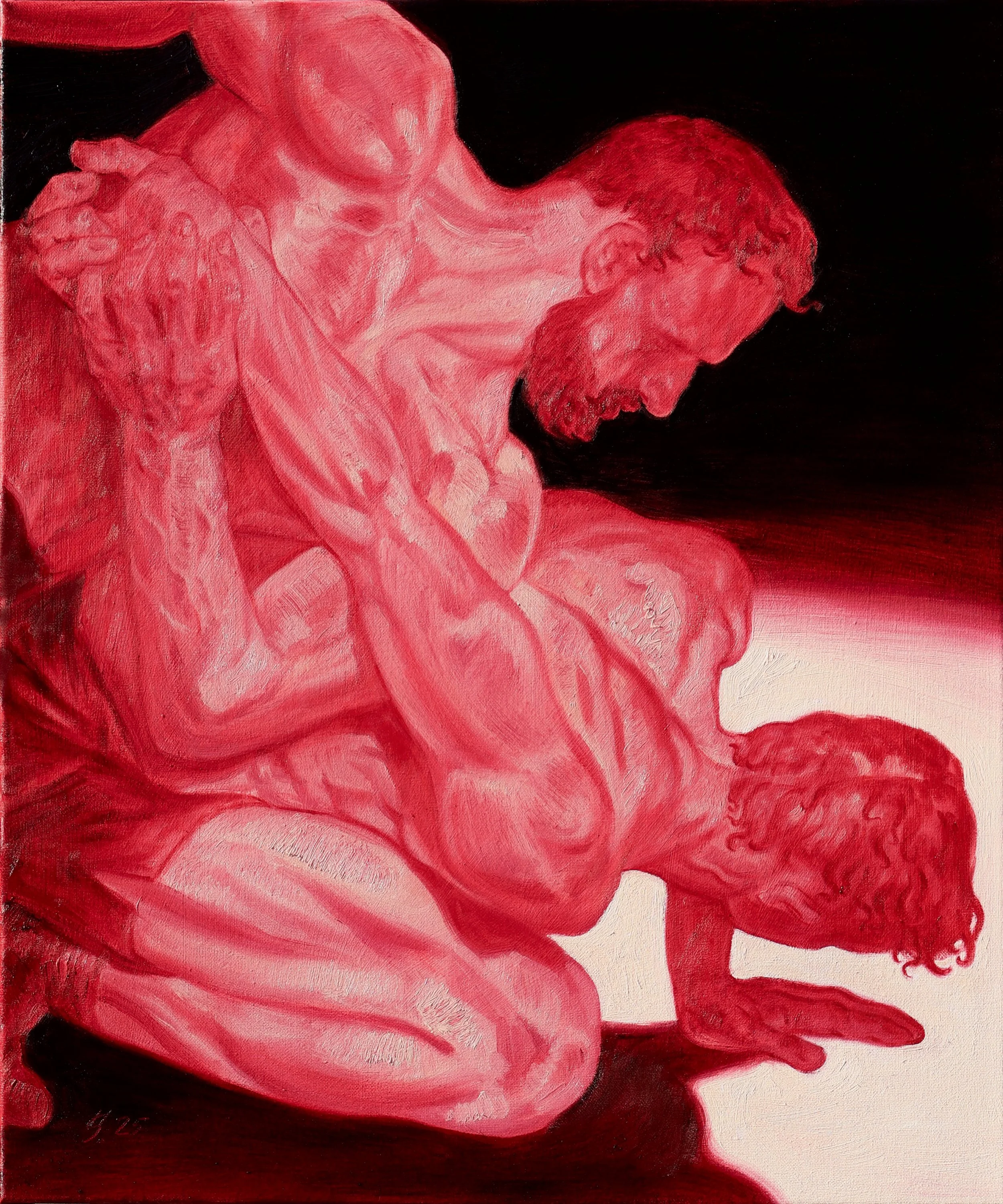 „Kampfgewicht 1“, 50 x 60cm, oil on canvas