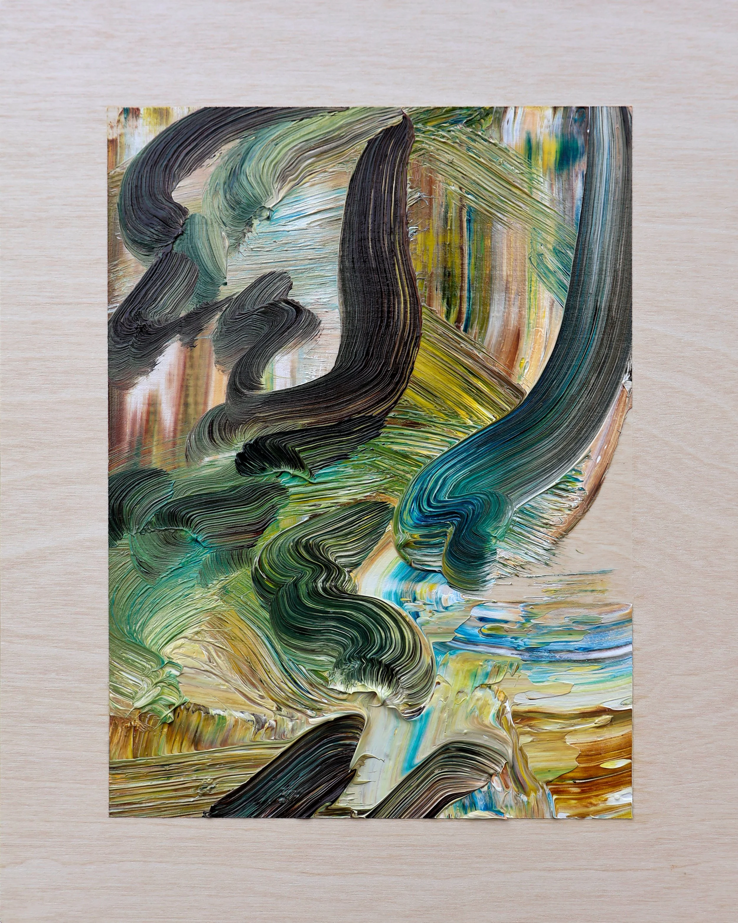 Gegenwind 7, 25x20cm, oil on wood, 2026