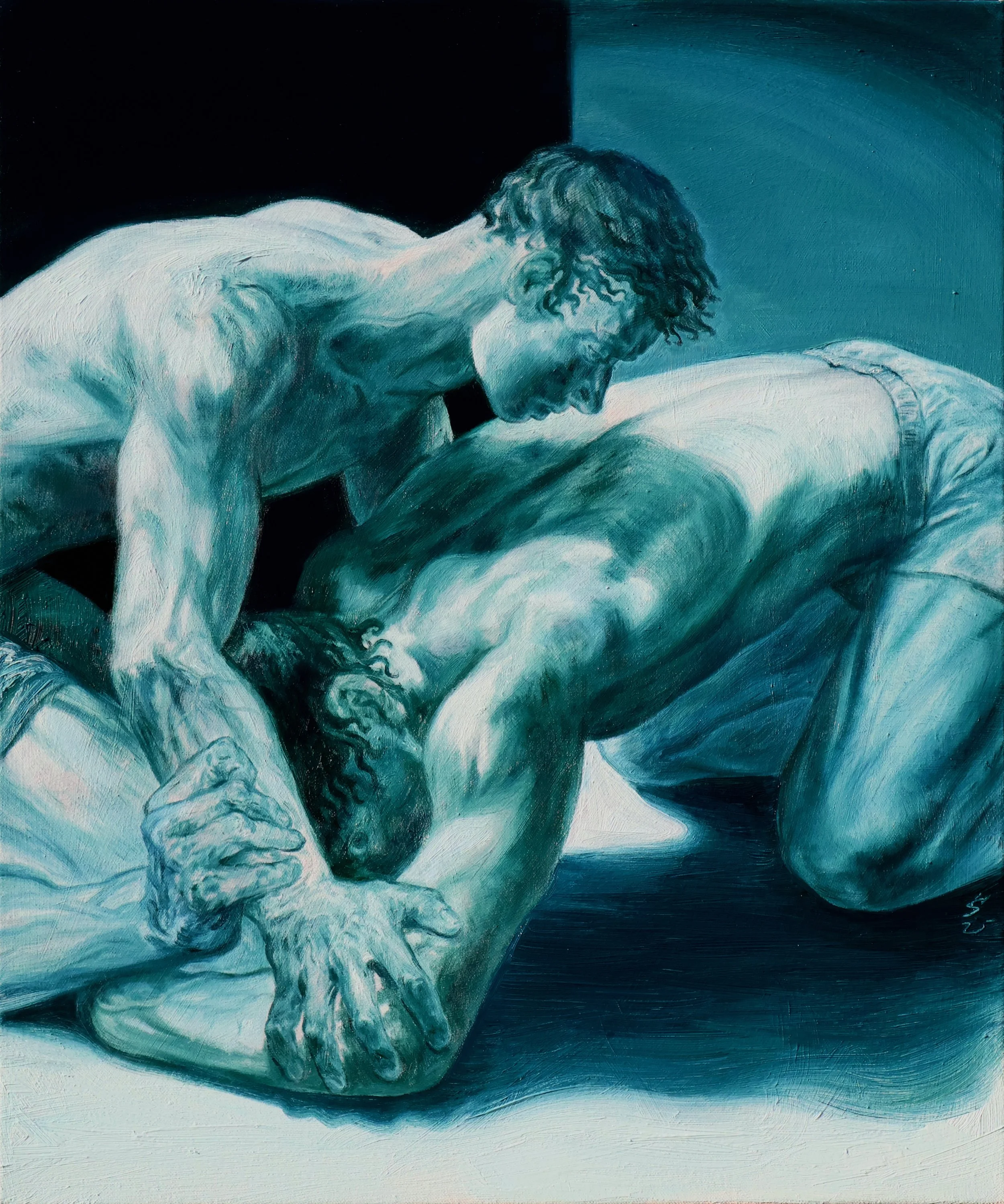 „Kampfgewicht 2“, 50 x 60cm, oil on canvas