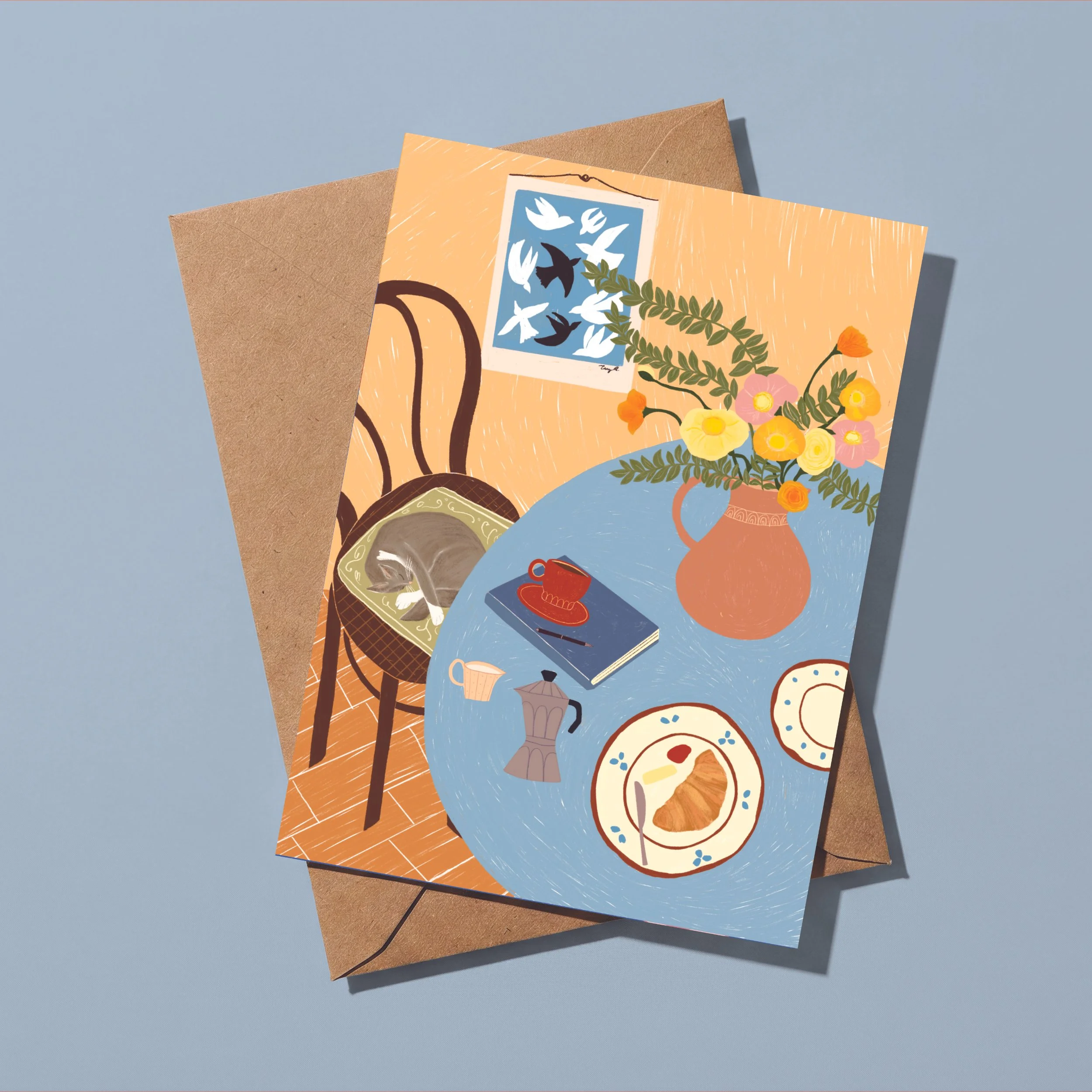 Grey Cat Card