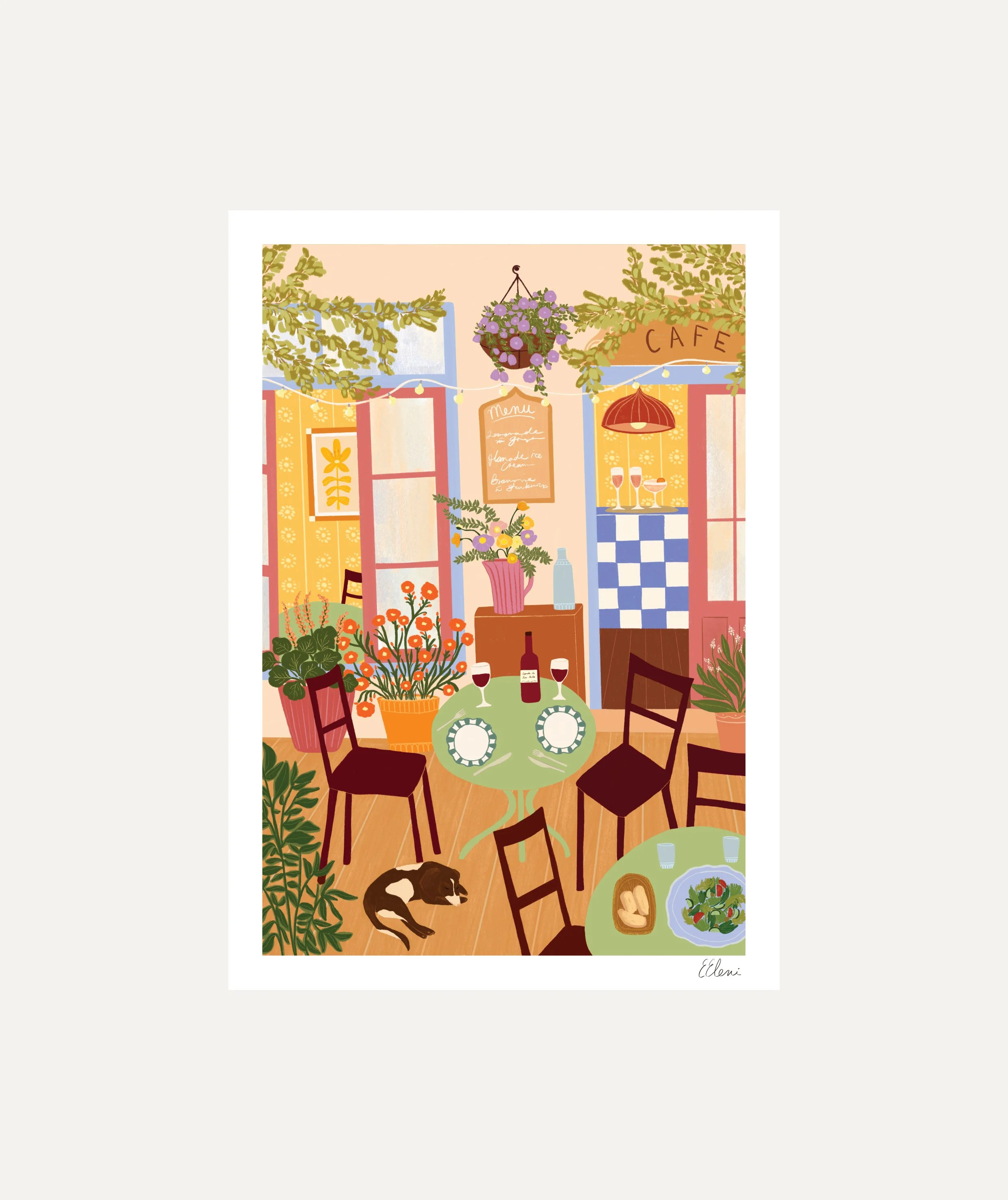 Sunshine Terrace Art Print