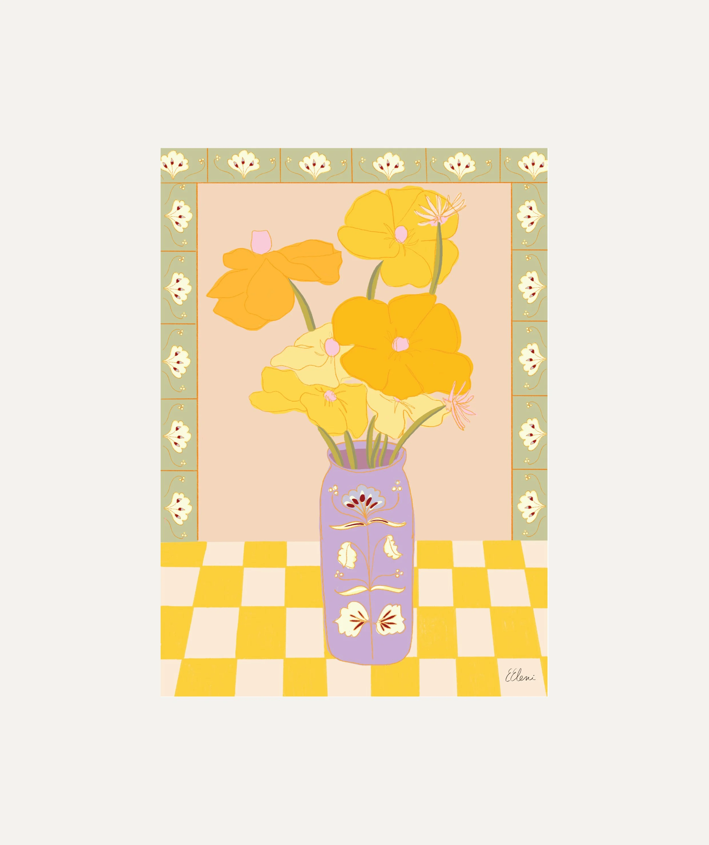 Pastel Poppies Art Print