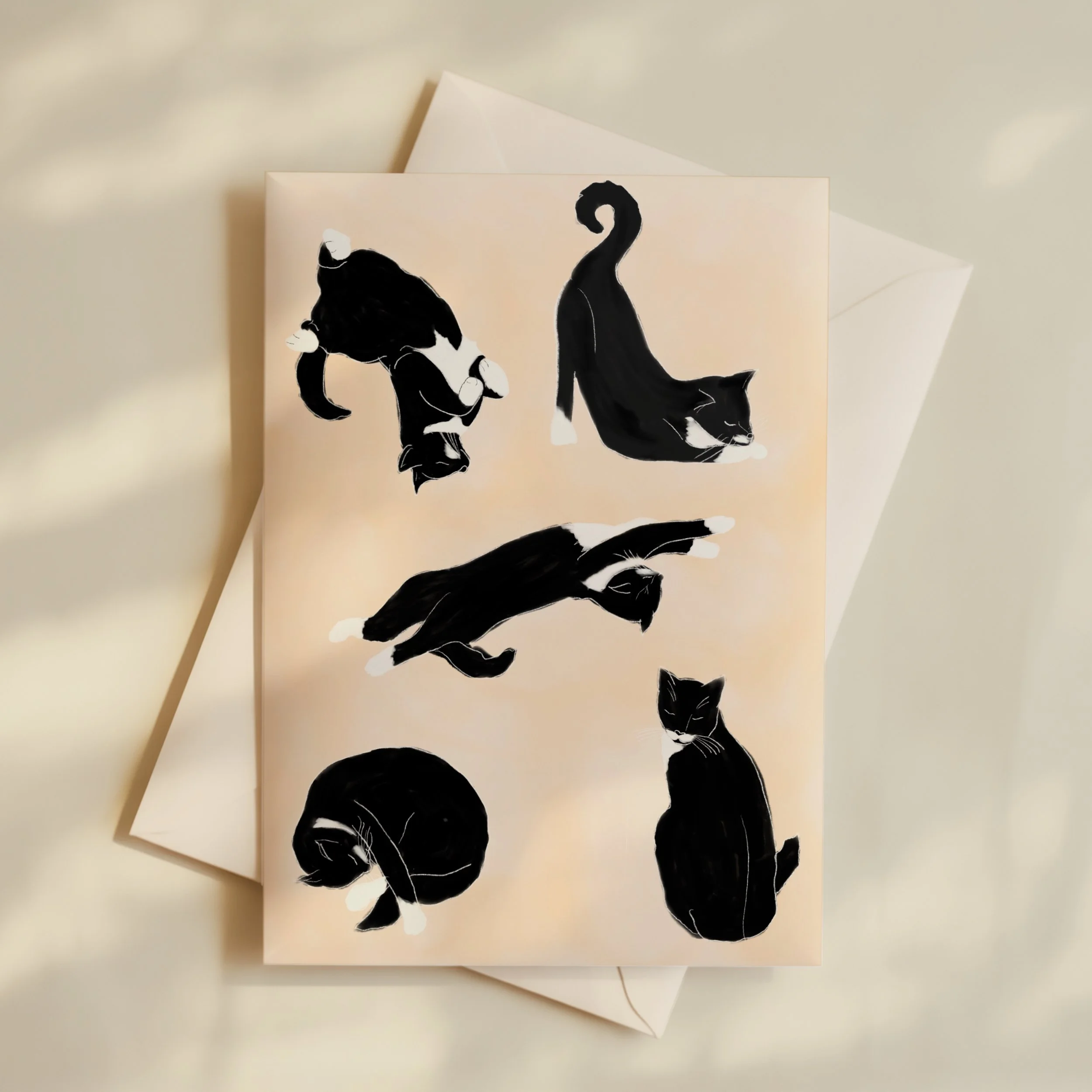 Tuxedo Cat Card