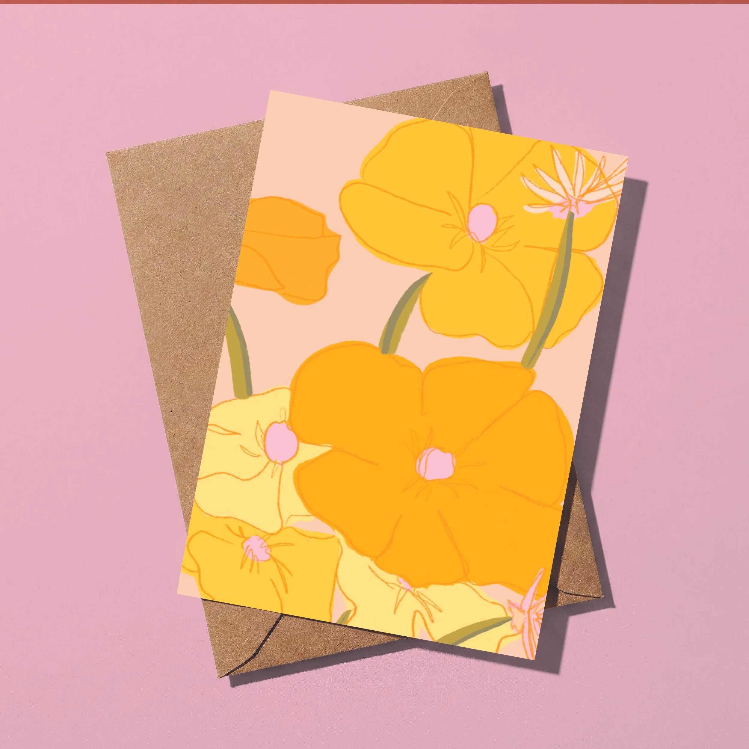 Pastel Poppies Card