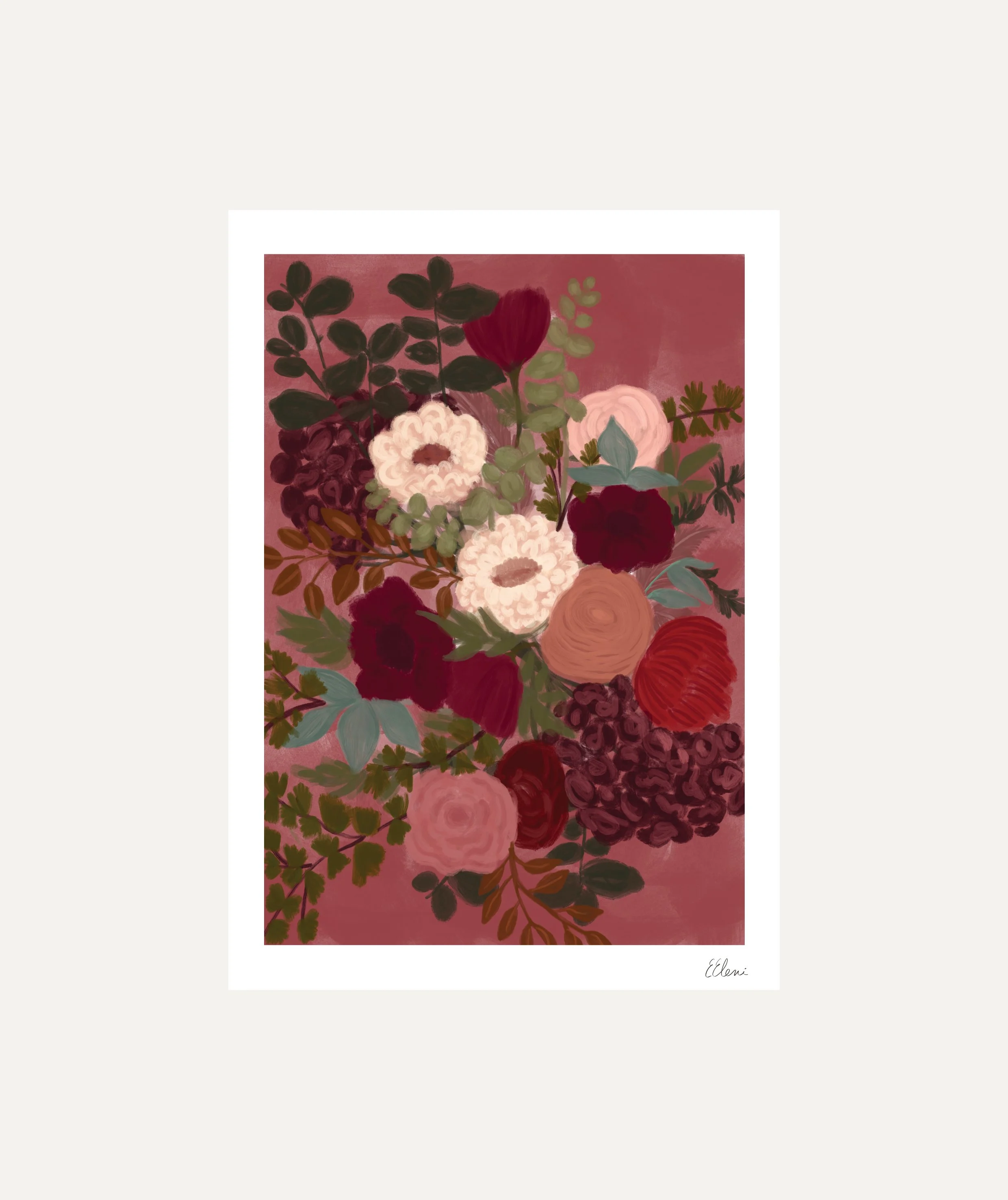 Winter Bouquet Art Print