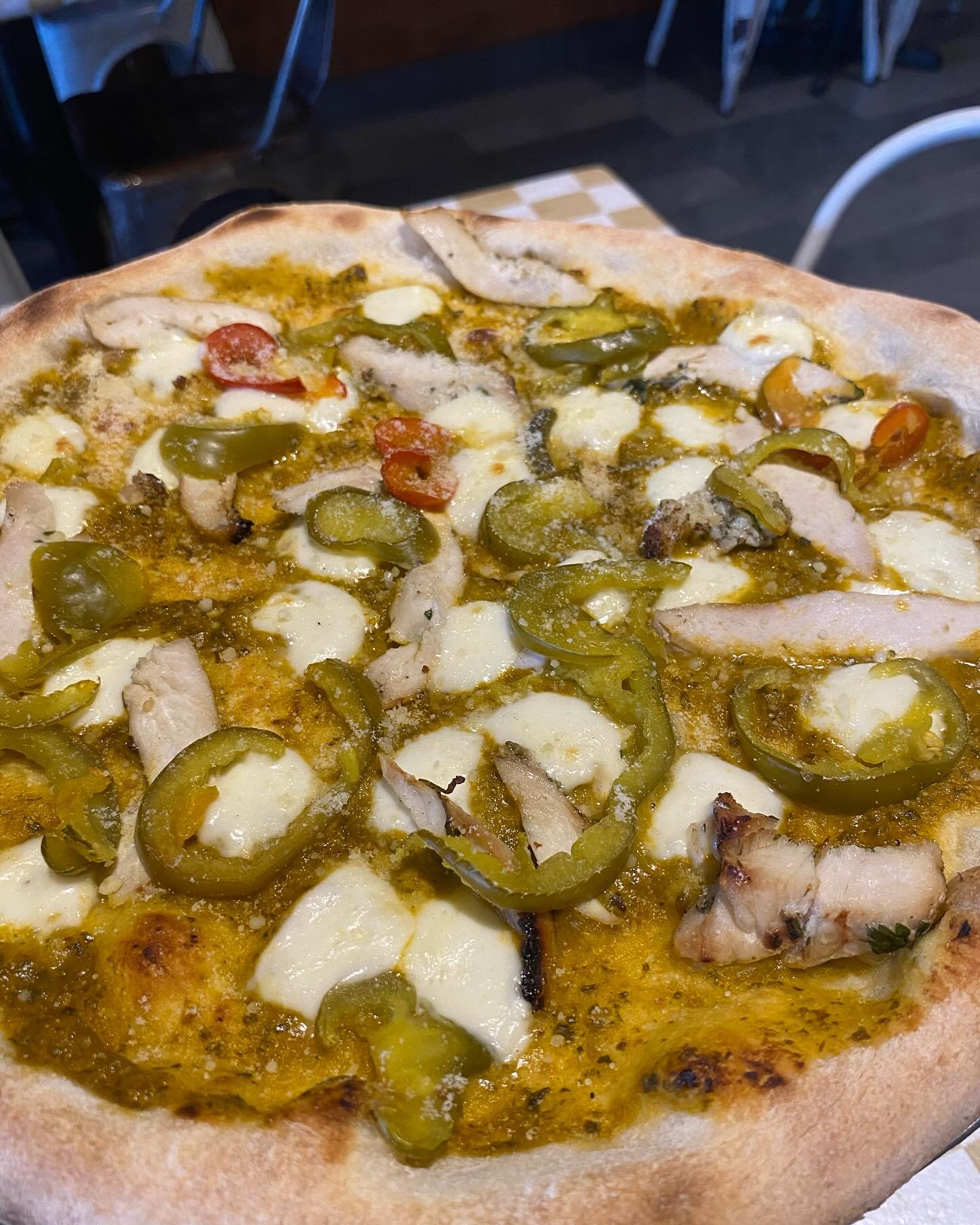 Special Specials!! The Cocktail has a lot going on, it&rsquo;s a bit of a play on an Italian Margarita with Tequila, Cherry, Basil, Lime and Amaretto. It&rsquo;s a sipper! 

The Pizza of the Day has Chicken, Pesto, Hot Cherry Peppers and Pearl Mozzar