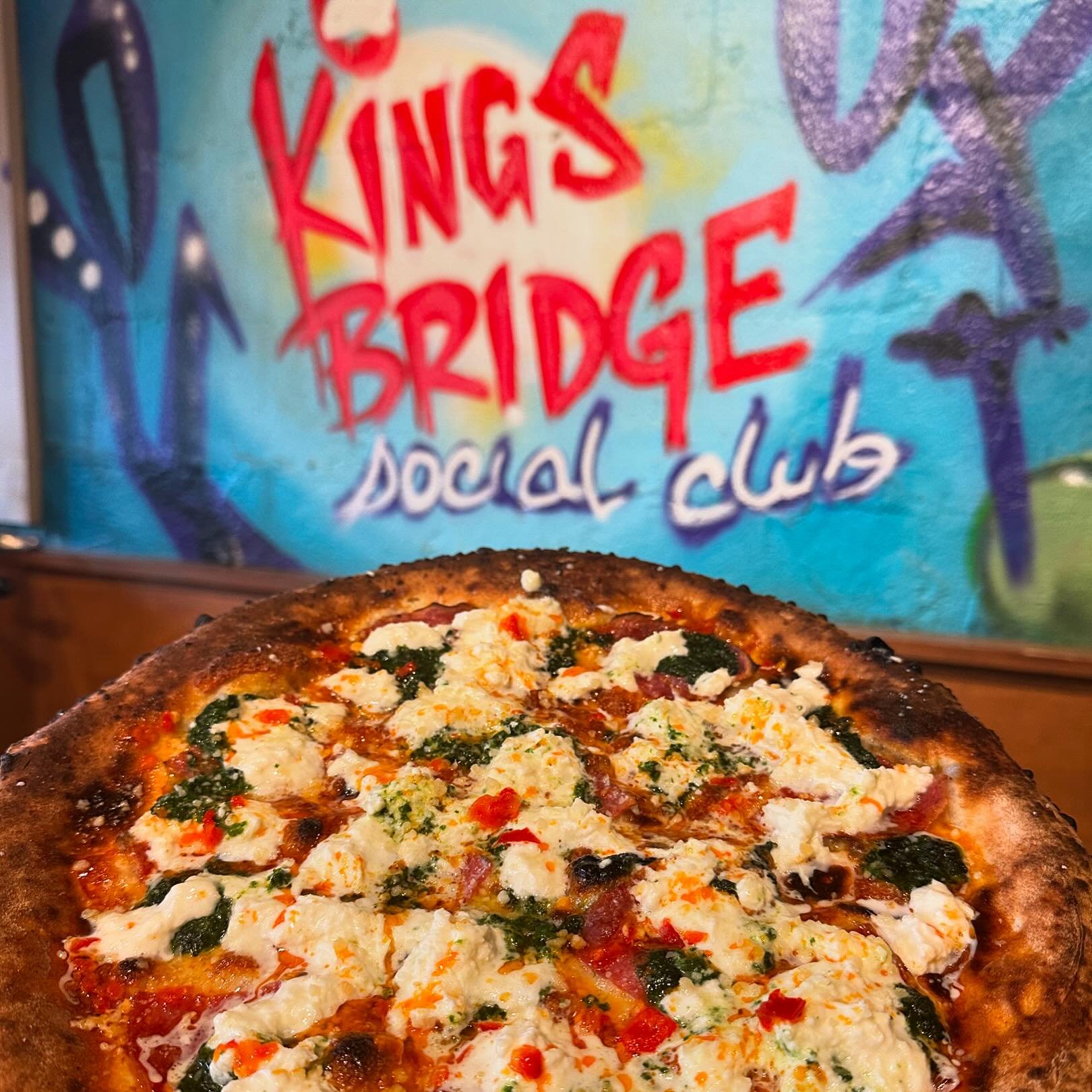 #POTD just dropped! 

Today&rsquo;s pie has Pesto, Provolone, Salami, Burrata, Calabrian Chili Oil &amp; Parmesan.

Here today, gone tomorrow so don&rsquo;t miss out!