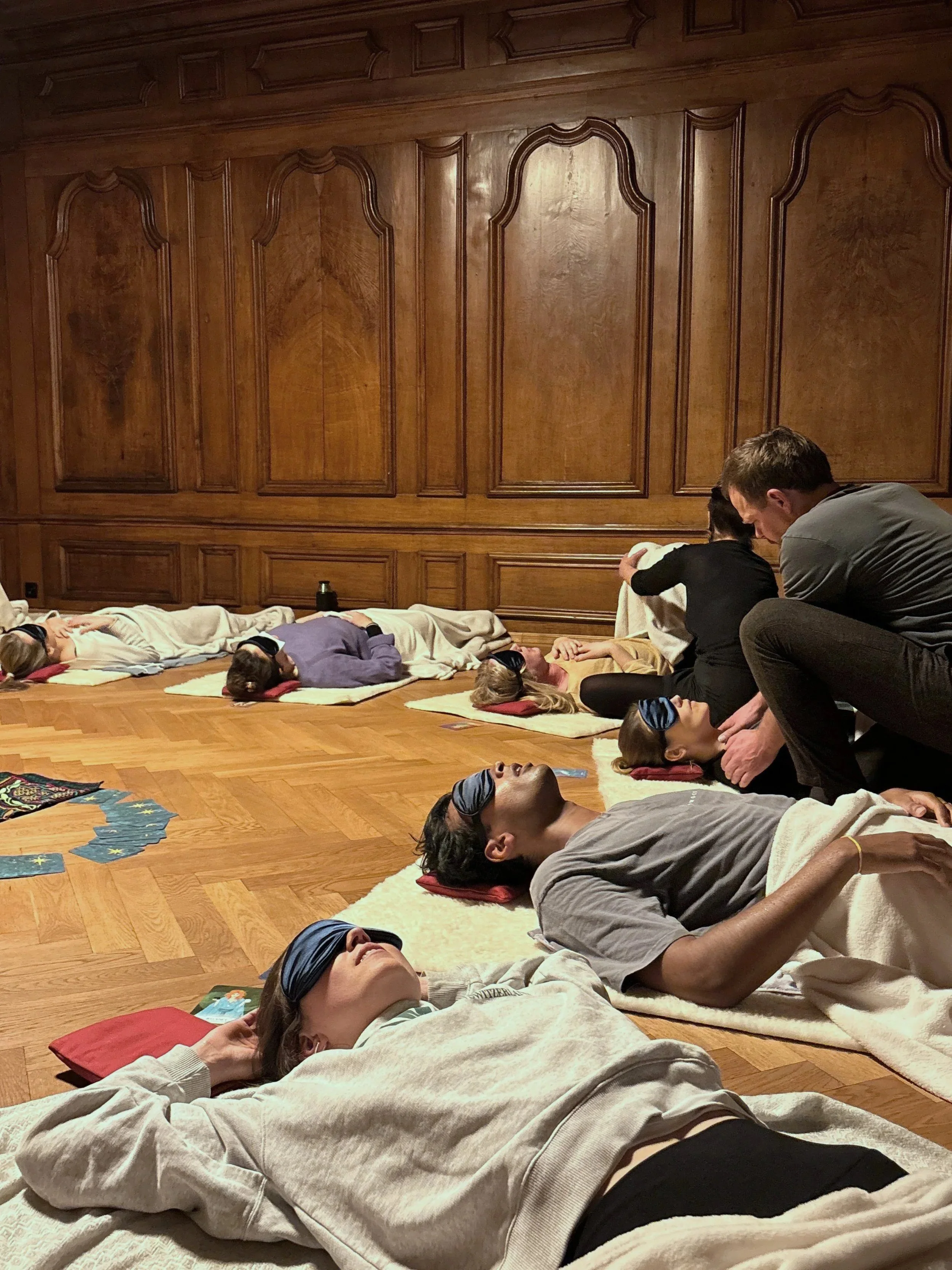 Während einer Breathwork Gruppen Session