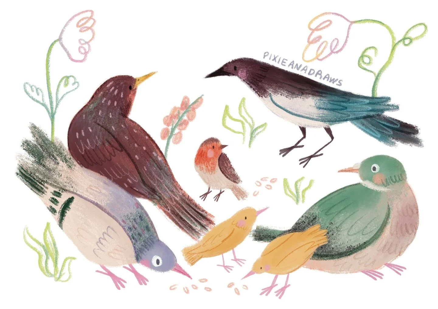 Little birdies 💫🐦

I drew some of the little fellas I see in London (also, we need to love pigeons more!!!)

Made this as part of promotion for our literary journal @spinninggoldlit 💫 submissions are open if you want to send us a piece of writing 