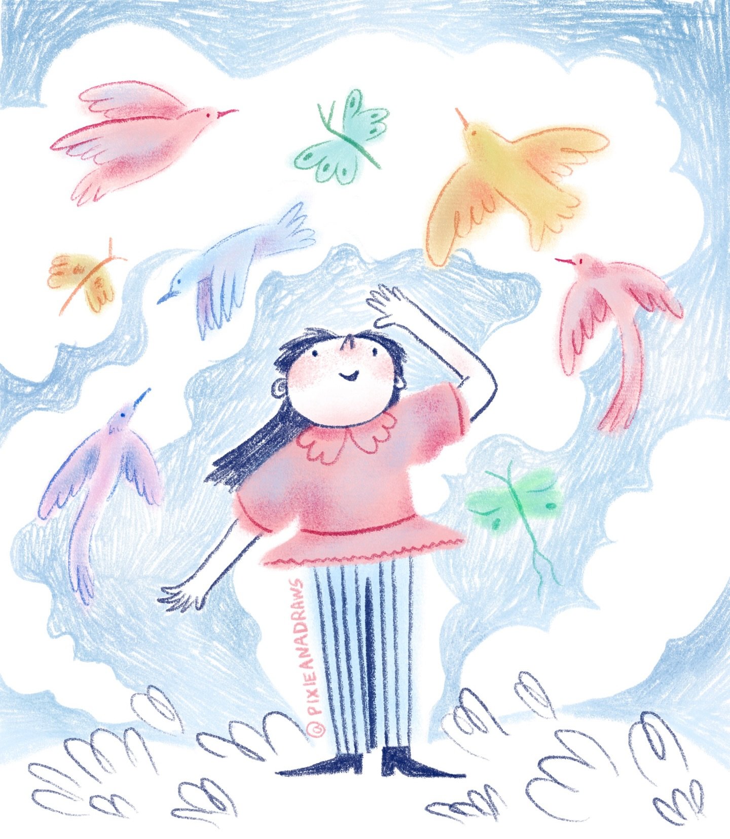 This is how I wanted spring to feel again 🌸🌷💫

A very spontaneous dreamy illustration. I&rsquo;ve been playing around with simpler lines and bringing more of my &ldquo;sketchbook style&rdquo; into my final artwork (and I&rsquo;ve been loving it, s