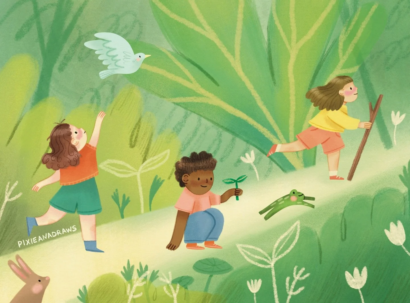 Illustration I did for @ajudaris but forgot to share 🌱

This one was made before I started experimenting more with traditional mediums! But I still love it!

Made it on procreate with procreate and @milenamilak brushes 🎨 

#kidlit #whimsicalart #co