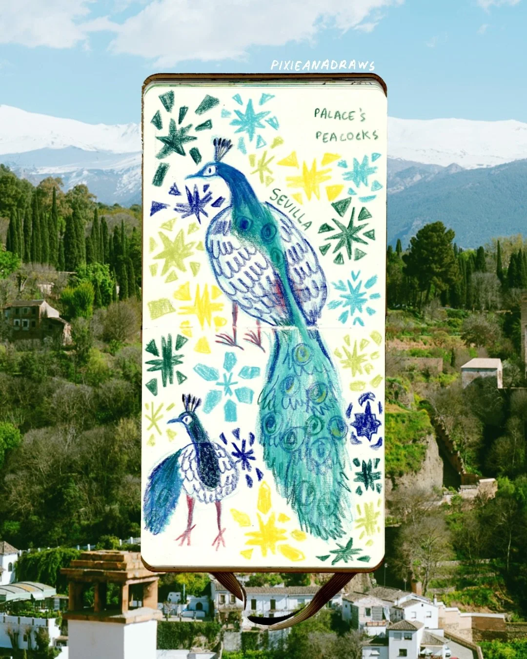 travel sketchbook from the south of spain, in Sevilla, Granada and Cordoba 💫💃

I think I have finally perfected the art of travel sketching! Keeping it light and only with essentials (like the @carandache neocolours) is essential 🖍️

During that t