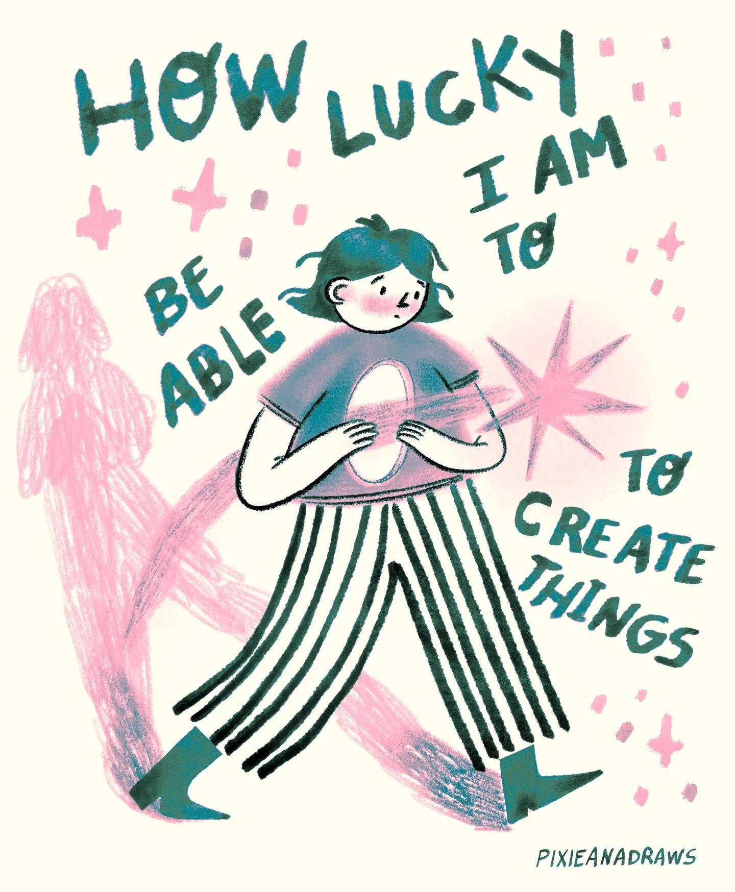 I am very lucky indeed 💫

Very spontaneously painted this and I am now very spontaneously sharing it ✨💫

Been quite busy with picturebook work and thus I have been creating less for myself - but here&rsquo;s to keep always creating 

#artjourney #w