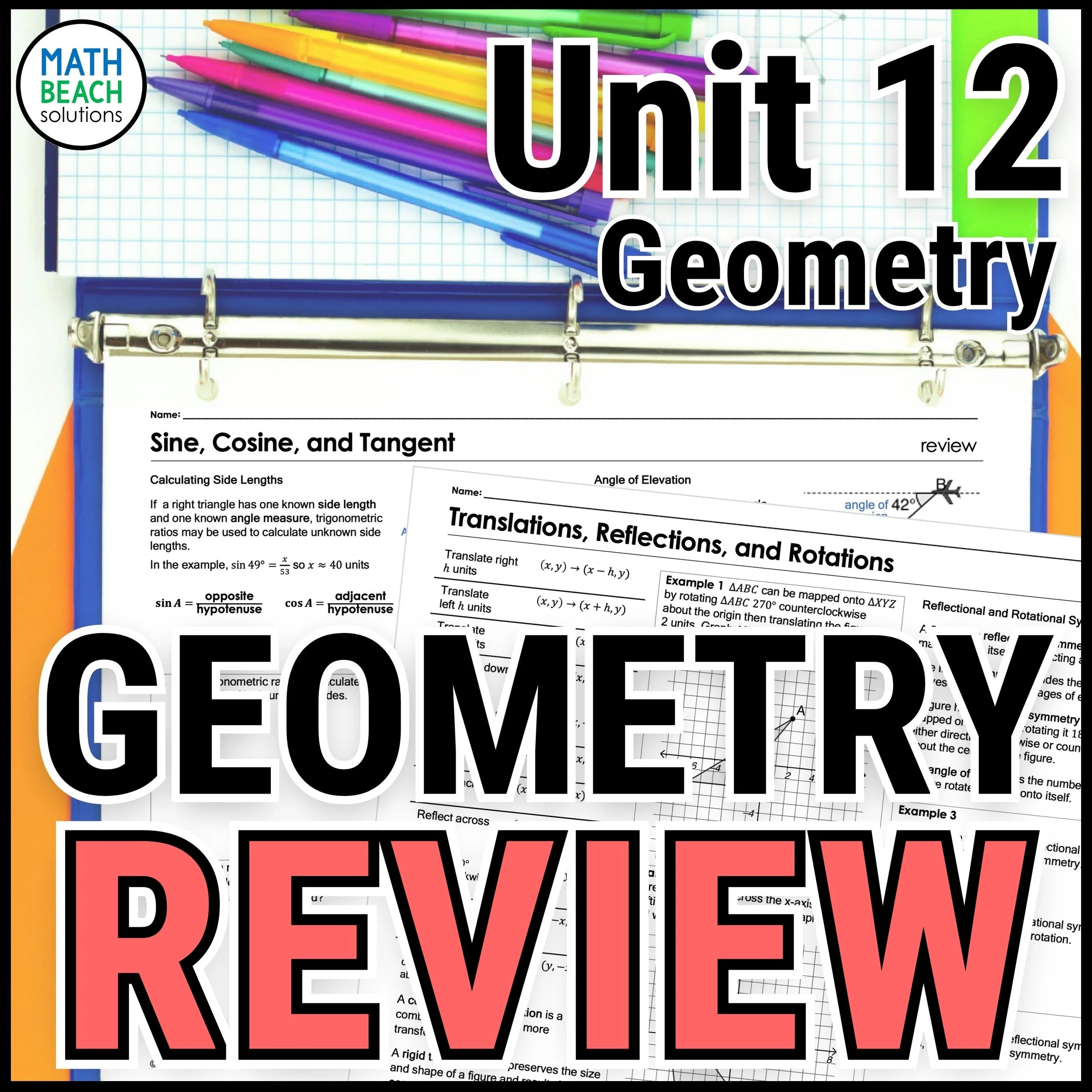 Unit 12 Geometry Review - Geometry Curriculum
