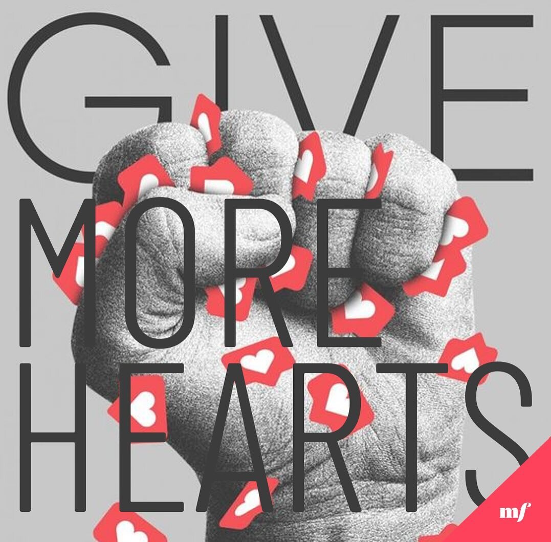Our wish for you going into the weekend: give more hearts. Literally, like things more, like more things, send your like into the great void, we need it.