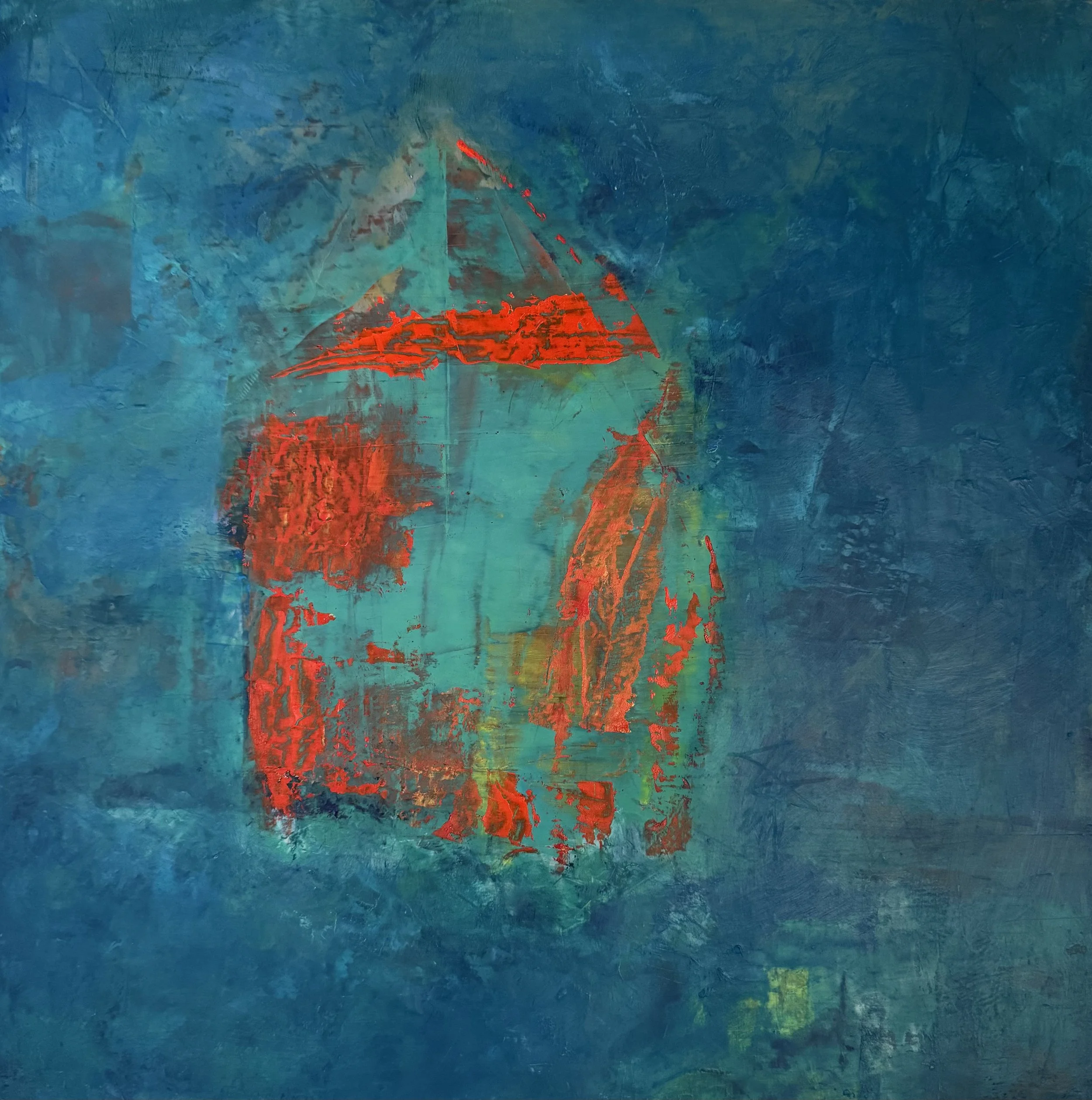 Where Do I Belong?
Oil/Mixed Media on wood panel
14" x 14"