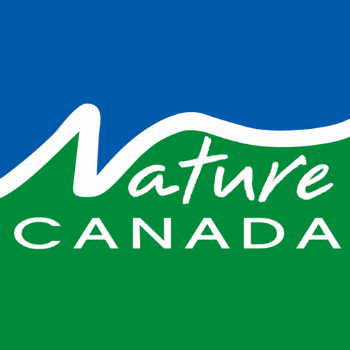 Nature Canada's logo is blue and green with their name in white text