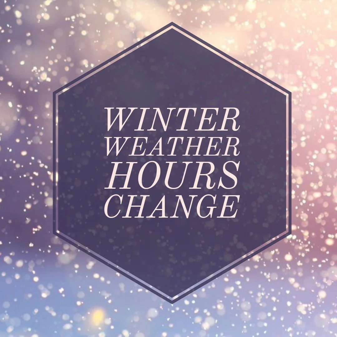 We are monitoring the weather and road conditions for the winter weather expected to move into our area this evening into tomorrow. Due to the high chance of dangerous travel conditions we will not be opening at our normal 7am for Covepets and 7:15am