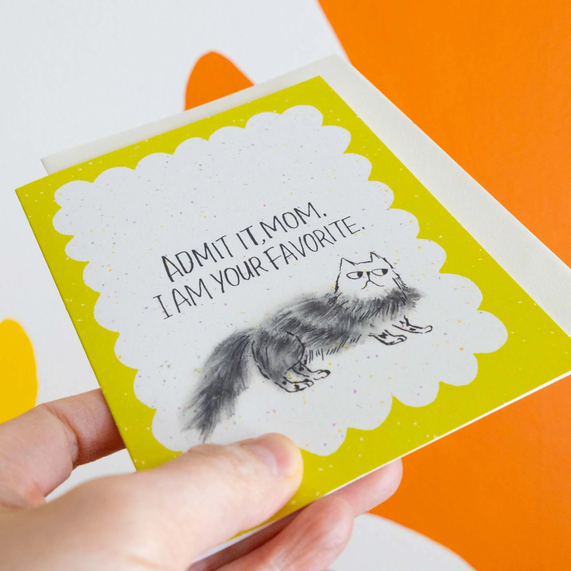 Funny Grumpy Cat Mother’s Day Card, A2, Blank Inside