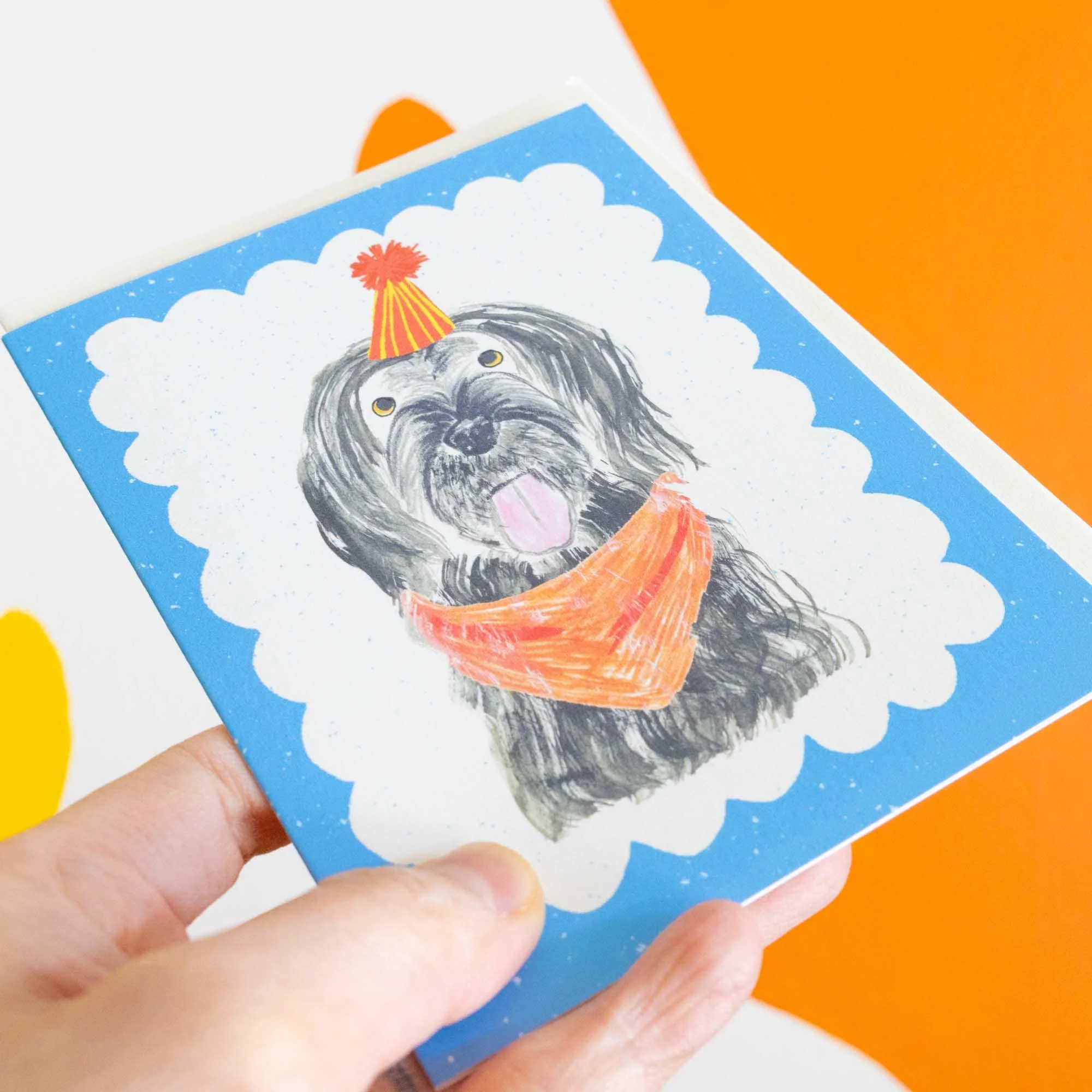 Party Dog with Bandana Birthday Greeting Card, A2