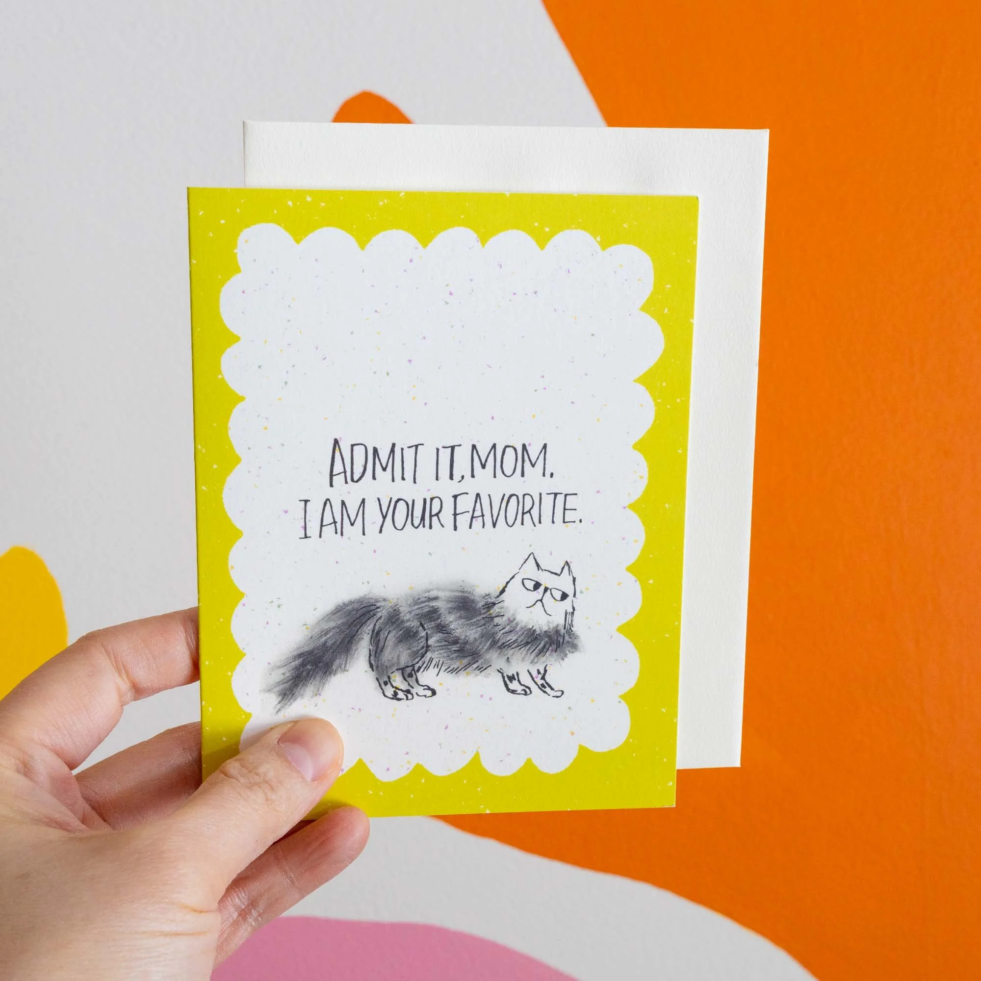 Funny Grumpy Cat Mother’s Day Card, A2, Blank Inside