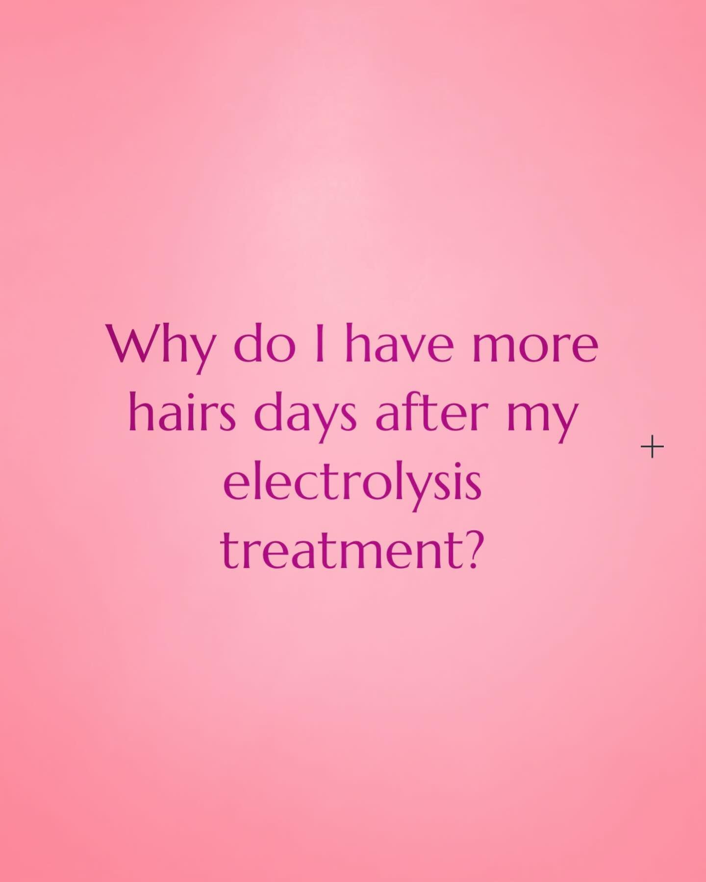 #triviatuesday Some people think they may have received a &ldquo;subpar&rdquo; treatment or may second guess how good their Electrologist is because in the first 1-3 days following their treatment hairs are seen - neither is the case. 

Swipe right f