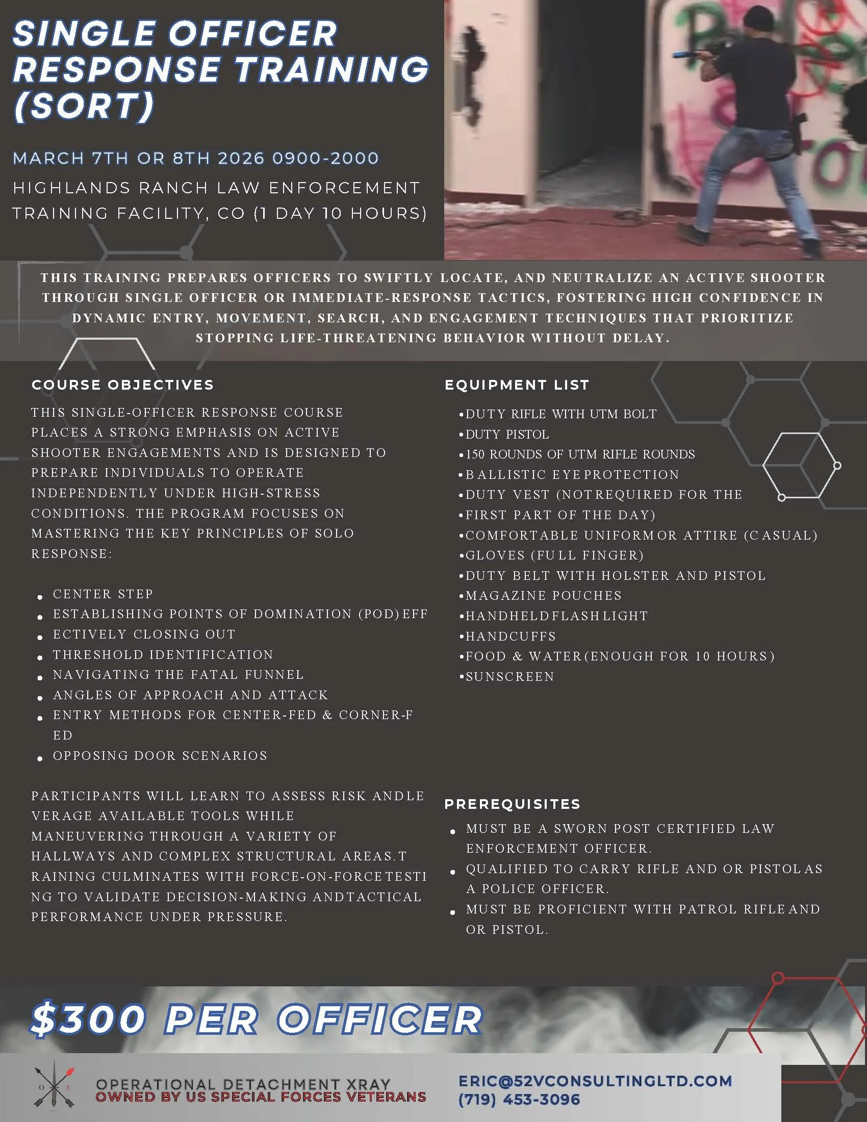 Single Officer Response Training ( 07 / 08 March 2026)