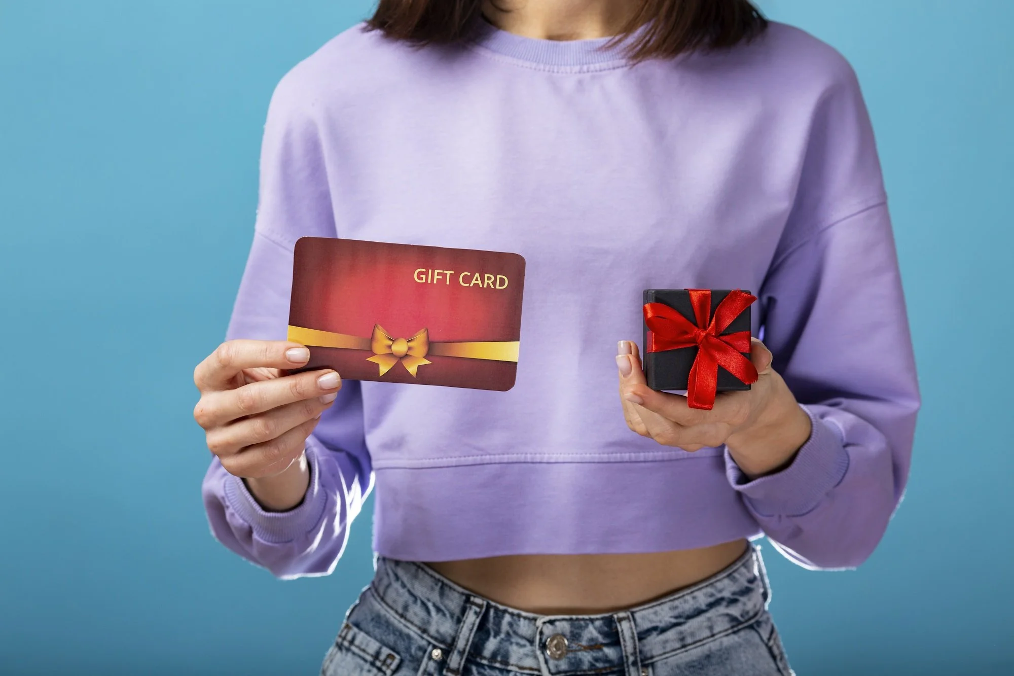 Wellness gift card presented as a thoughtful gift for someone special