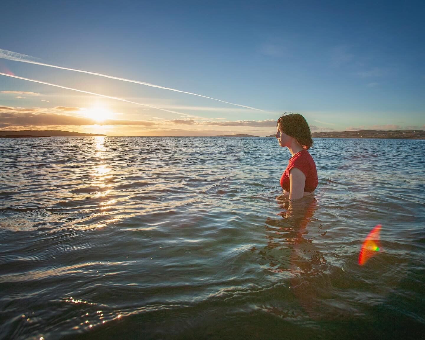 I&rsquo;ve been down in the archives looking for watery images for a prospective client and I found this image which was shot for @kate_rew &lsquo;s book Wild Swim (recently reissued). We arrived at Gairloch fresh off the plane at the start of the Sc