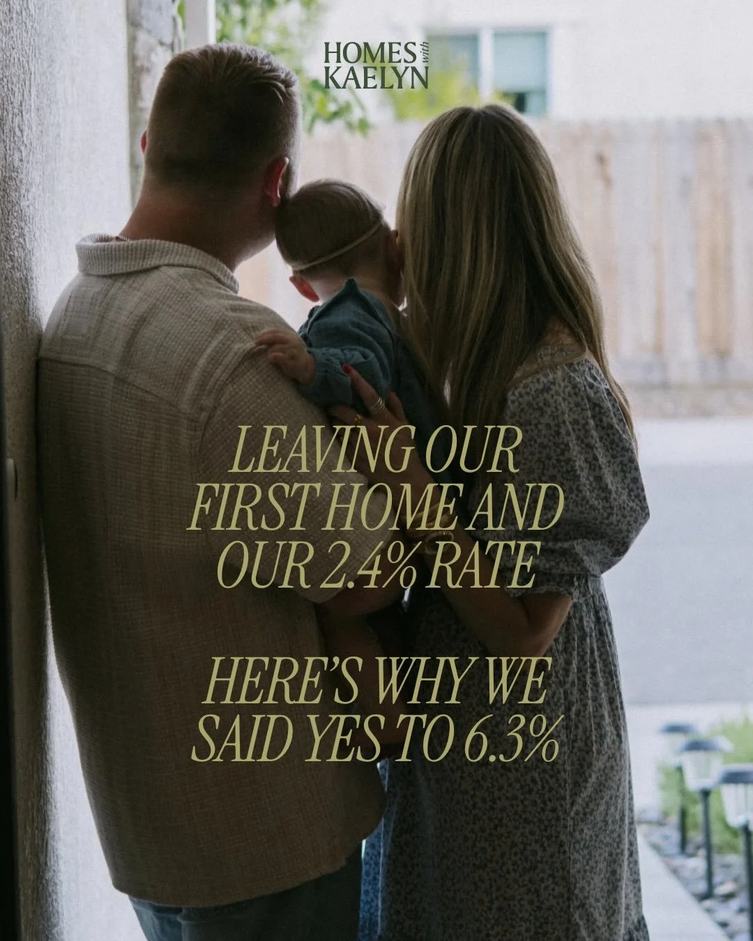 We loved our first home.
We loved our 2.4% rate.

But we love building a life that fits our growing family more. So we are looking ahead 🫶🏼

This wasn&rsquo;t an impulse decision,  it was two years of planning, saving, running numbers, and staying 