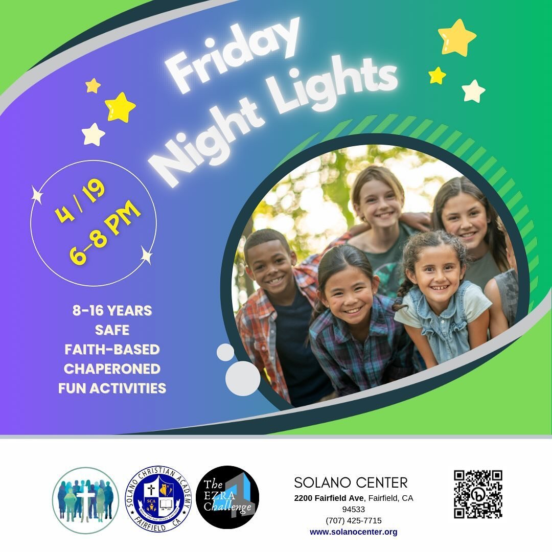 This month&rsquo;s FRIDAY NIGHT LIGHTS is Family Movie Night!  Come and join us from 6-8 PM.  No charge.
.
#solanochristianacademy 
#privateeducation
#jesuslovesyou
#fairfieldca #solanocenter 
#christianpreschool