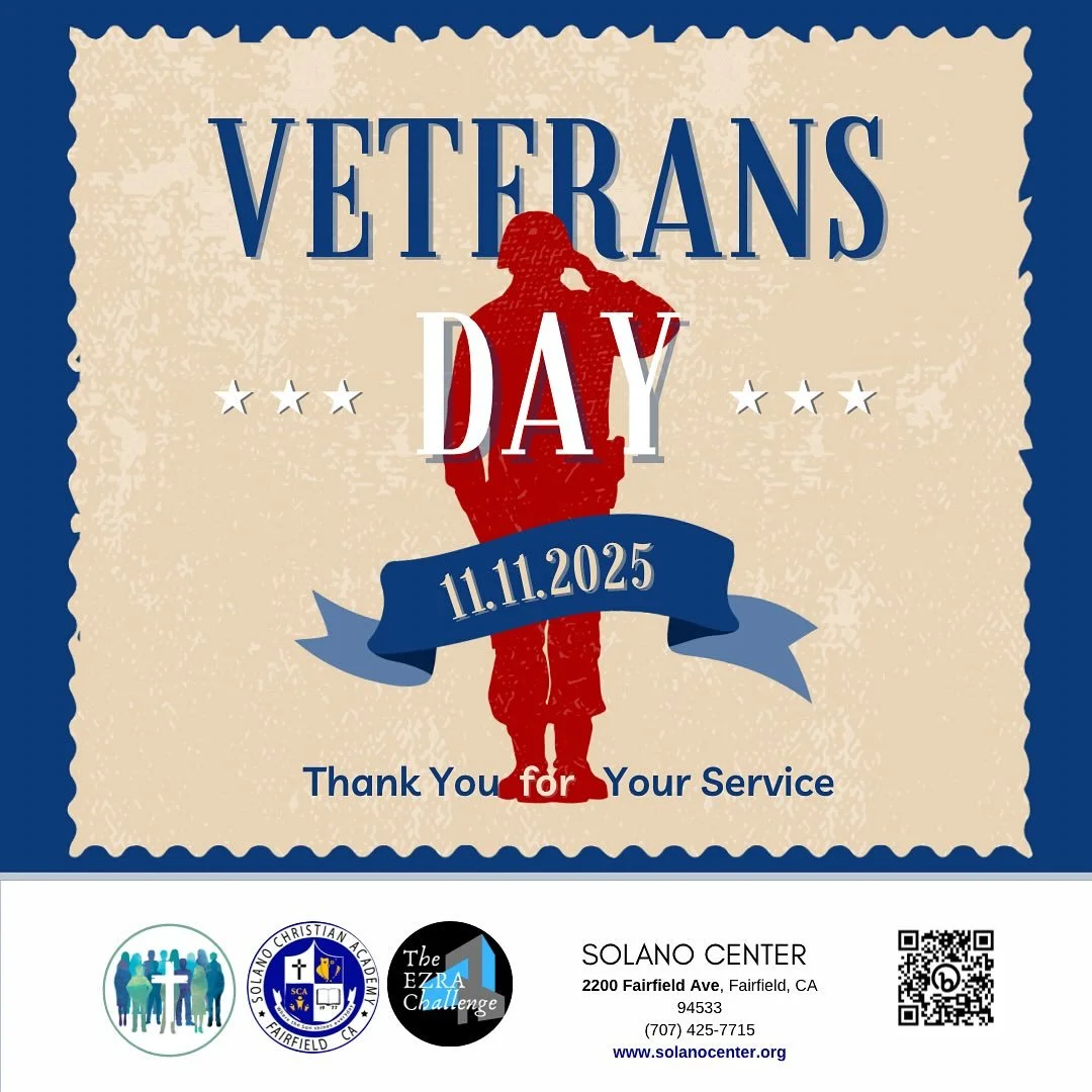 Thank you Veterans!
We want to thank the many parents and our very own Mr. B (USAF) who have served. 
.
#solanochristianacademy 
#privateeducation
#fairfieldca #solanocenter 
#christianpreschool
#preschool #prek #tk
#earlykindergarten
#suisuncity #va