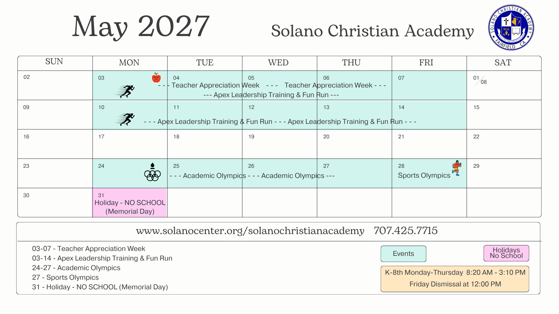 image of May 2027 calendar