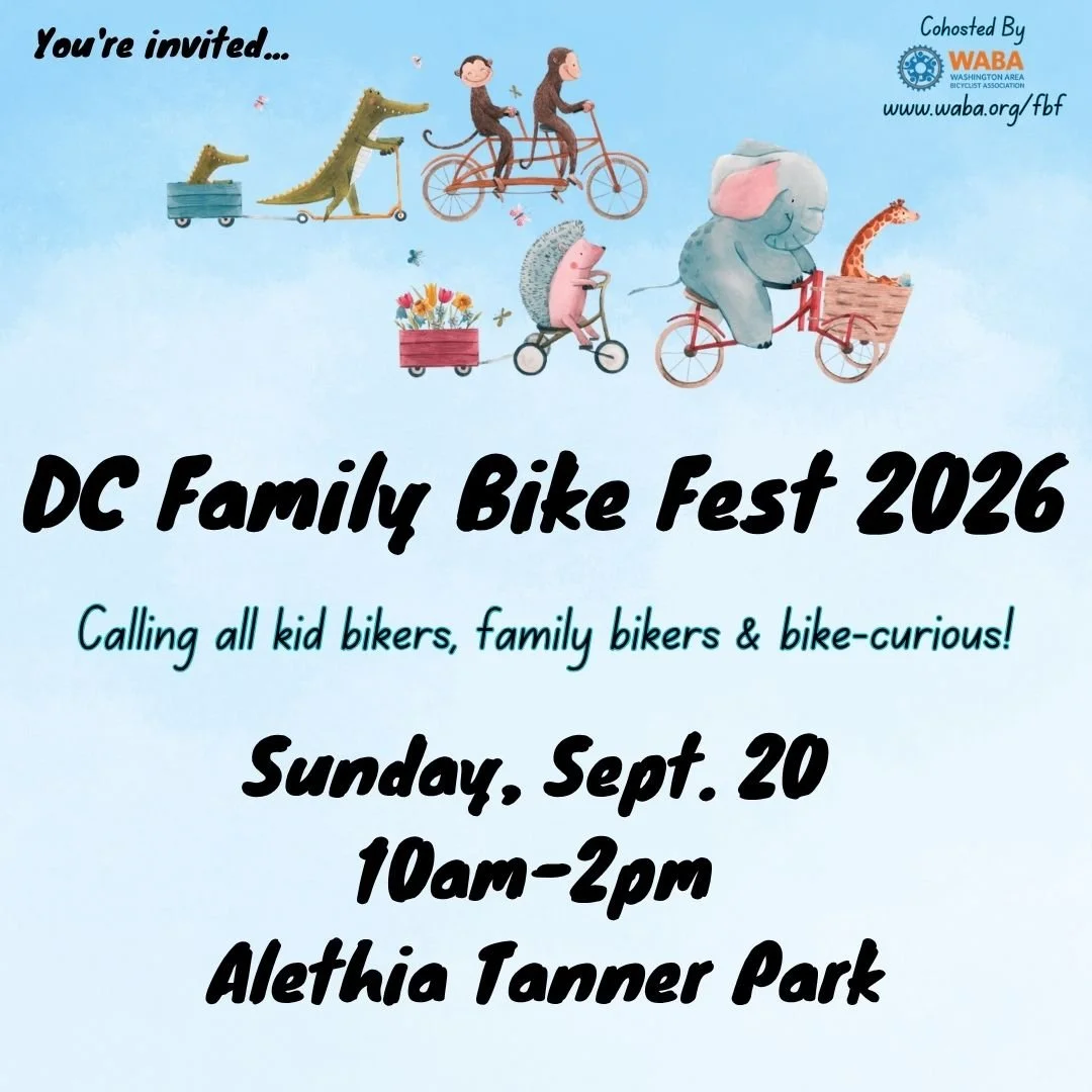 September 2026 ride to DC Family Bike Fest 2026