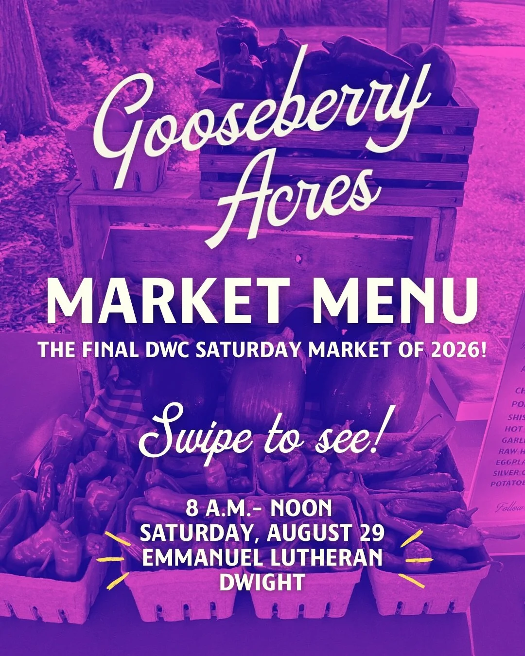 We&rsquo;ve apparently chosen a color theme for the last Saturday Market of the season, and the garden decided it should be purple. 💜

This Saturday we&rsquo;re bringing Cherokee Purple tomatoes, purple bell peppers, purple potatoes and plenty more 